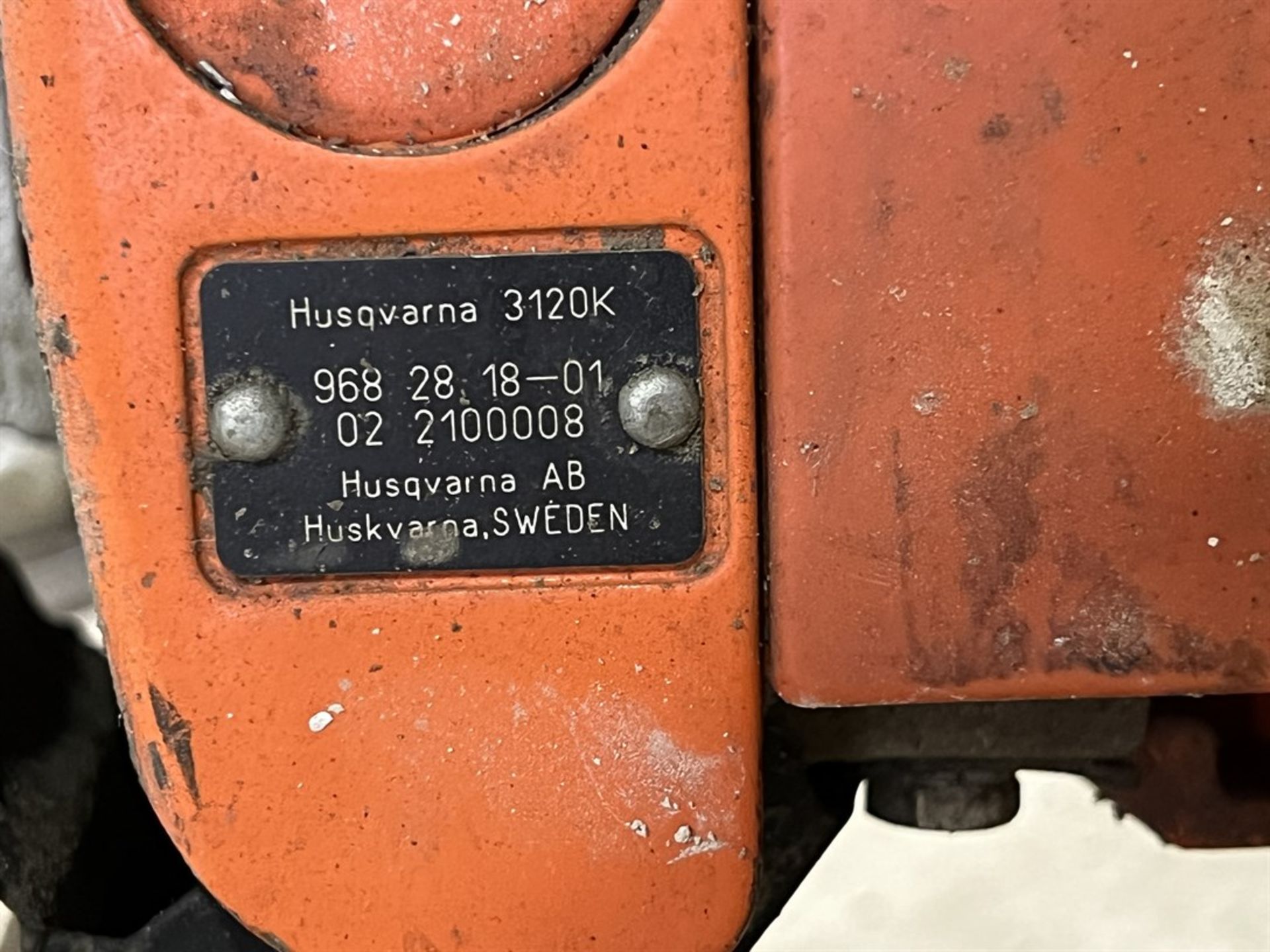 HUSQVARNA 3120K Concrete Saw, s/n 022100008 - Image 4 of 4