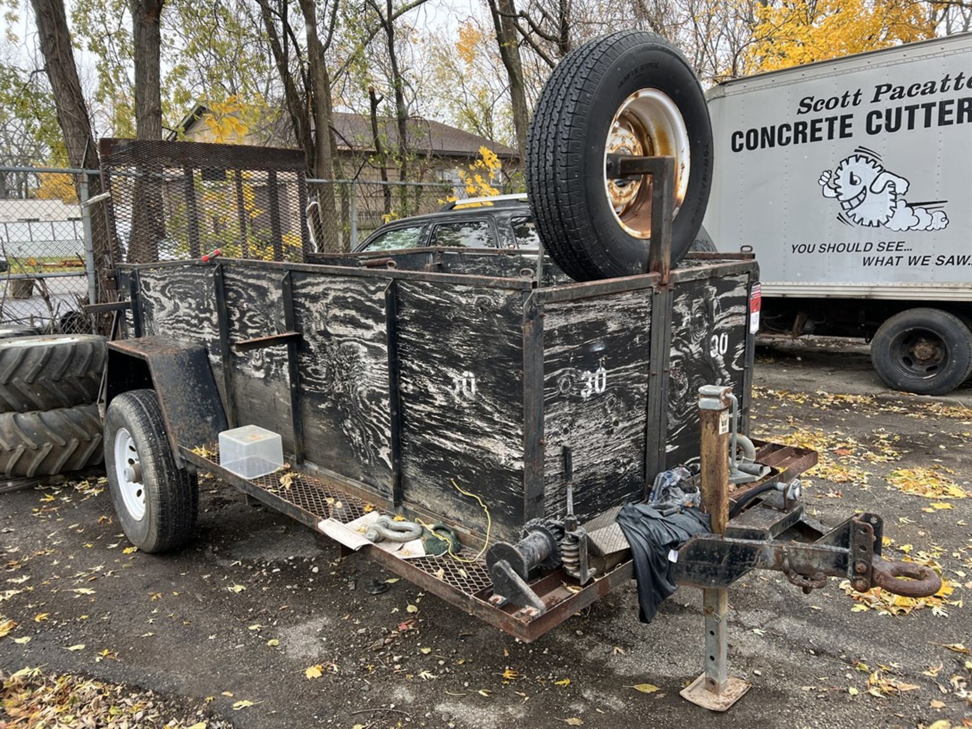 Single Axle 10' Trailer w/ Side Walls and Ramp - Image 3 of 6