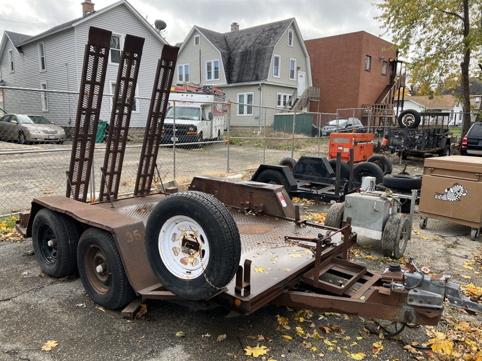 IDEAL Flatbed 10' 3- Ramp Single Axle Trailer, VIN # 127DK102XK1007778 - Image 3 of 6