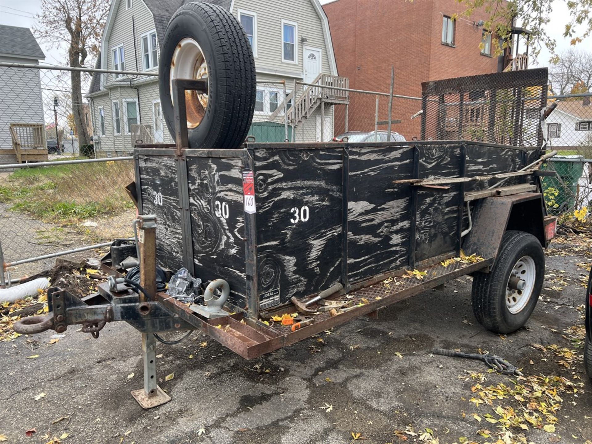 Single Axle 10' Trailer w/ Side Walls and Ramp