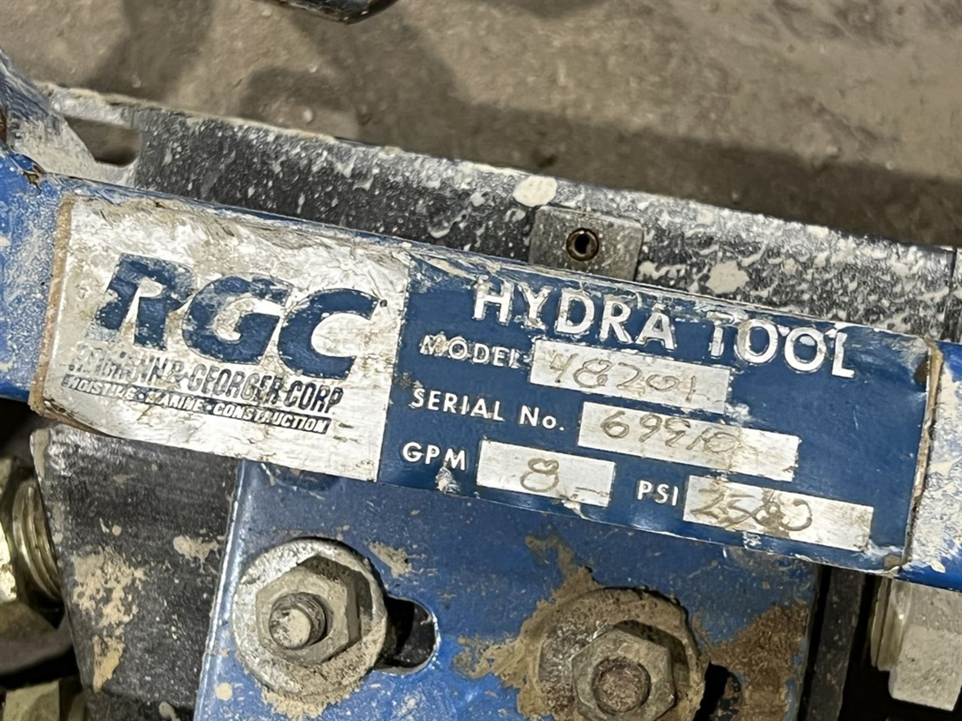 RGC HydraTool 48201 Hydraulic Concrete Saw, s/n 69910 - Image 2 of 3