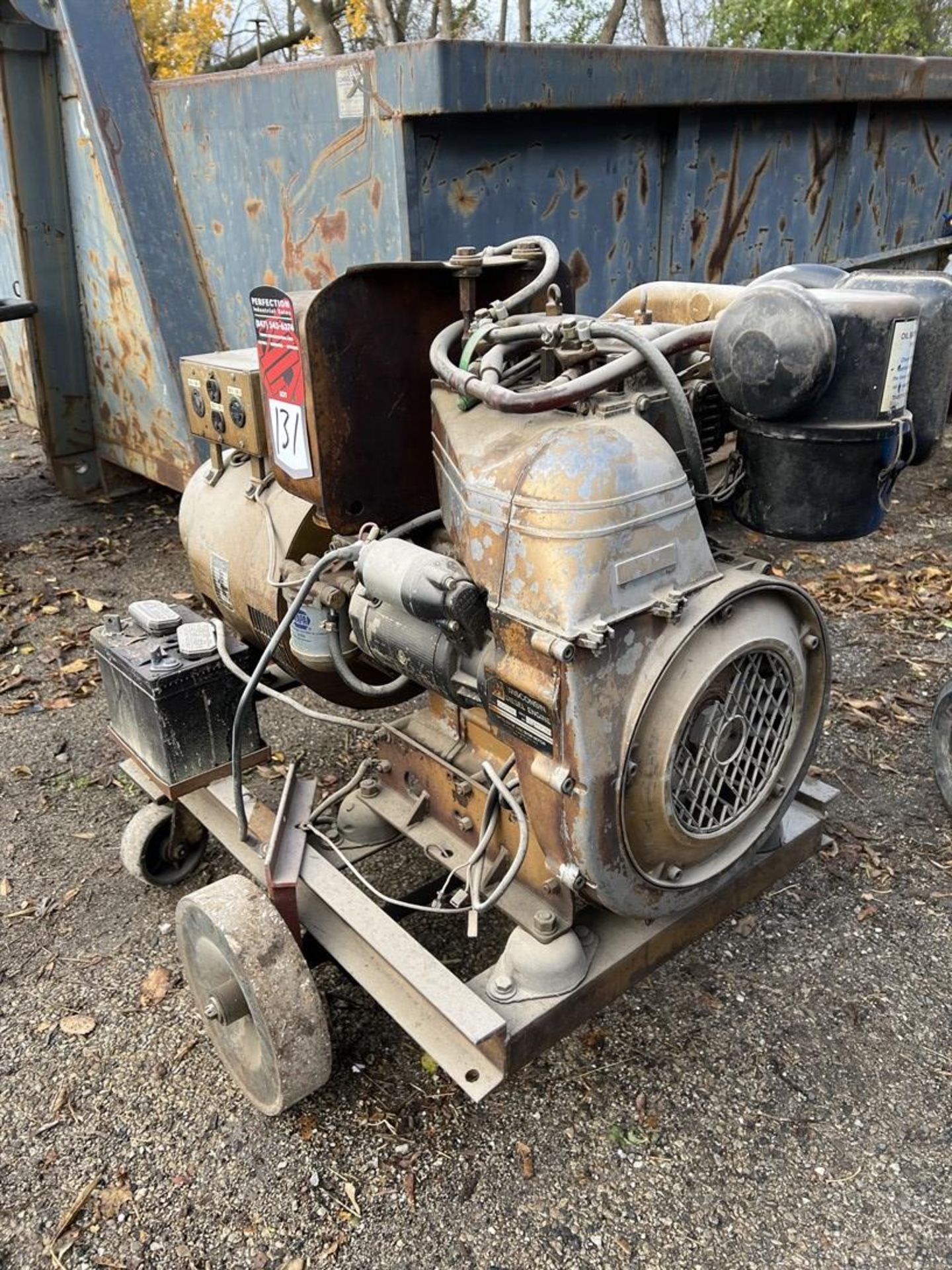 KURZ & ROOT E1535M773F Generator, s/n PU-286NH, 5 KW, 6.25 KVA, w/ Wisconsin Diesel Engine - Image 5 of 7
