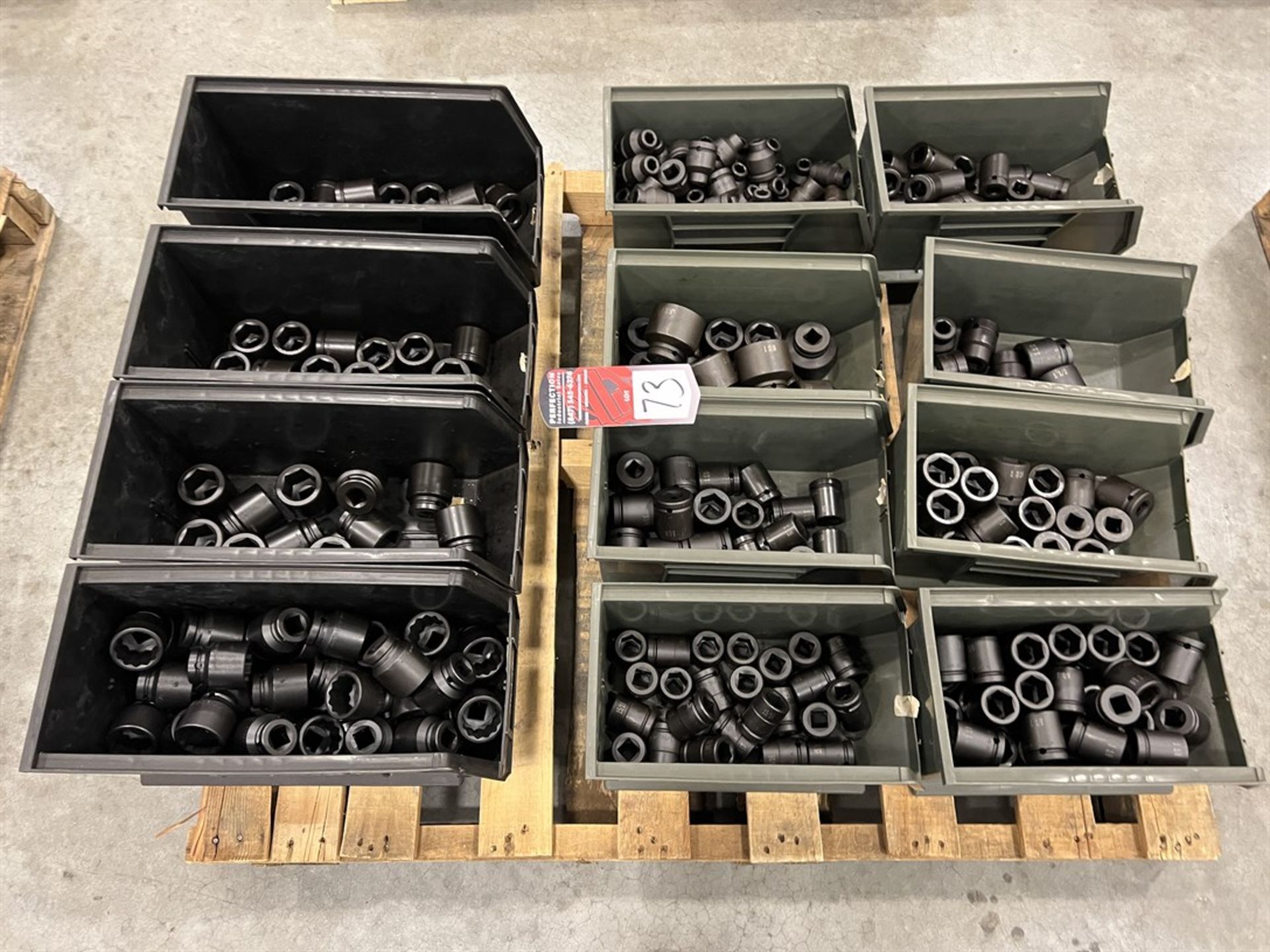 Pallet of 3/4" Drive Impact Sockets up to 38mm and 1-15/16"