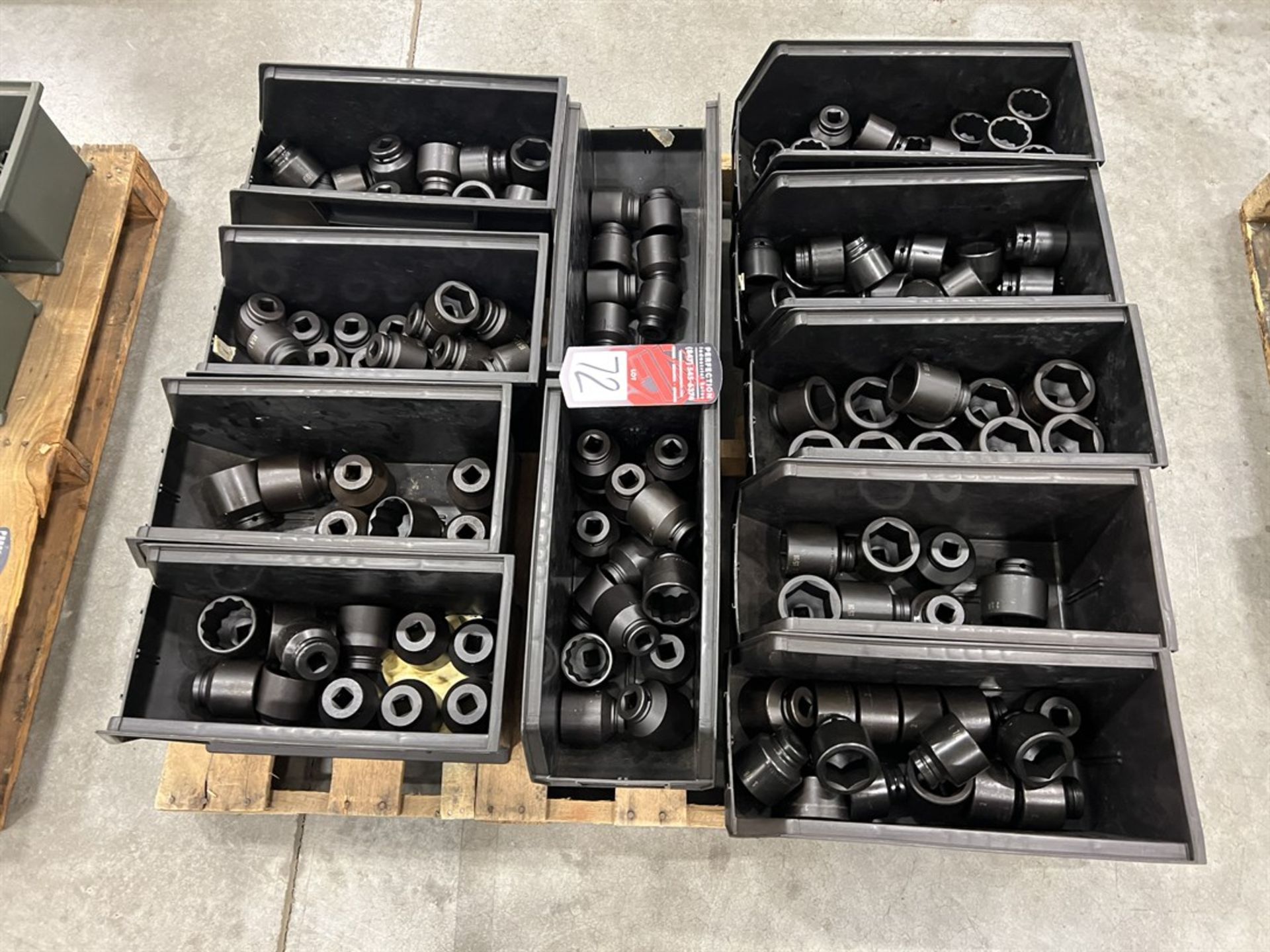 Pallet of 3/4" Drive Impact Sockets up to 42mm and 2-3/8"