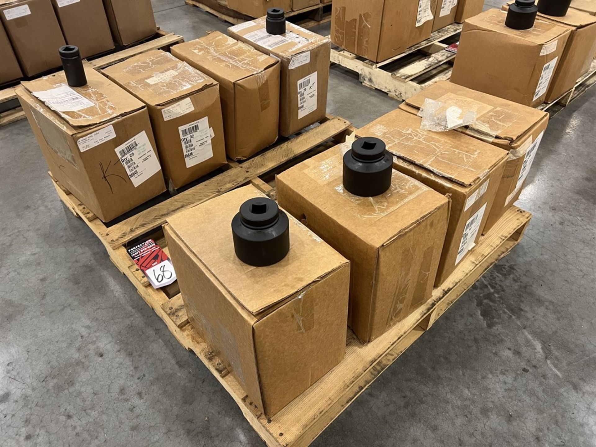 Pallet of 1" Drive Impact Sockets from 1-1/4" to 2-15/16"