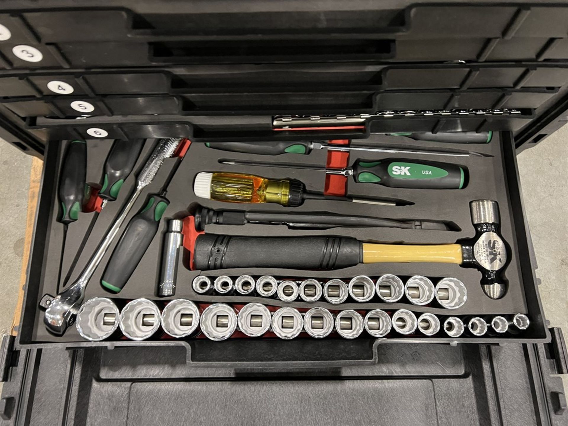 SK TOOL General Mechanics Complete Tool Kit, Including Pelican Case, Sockets, Rachets, Key Set, - Image 11 of 11