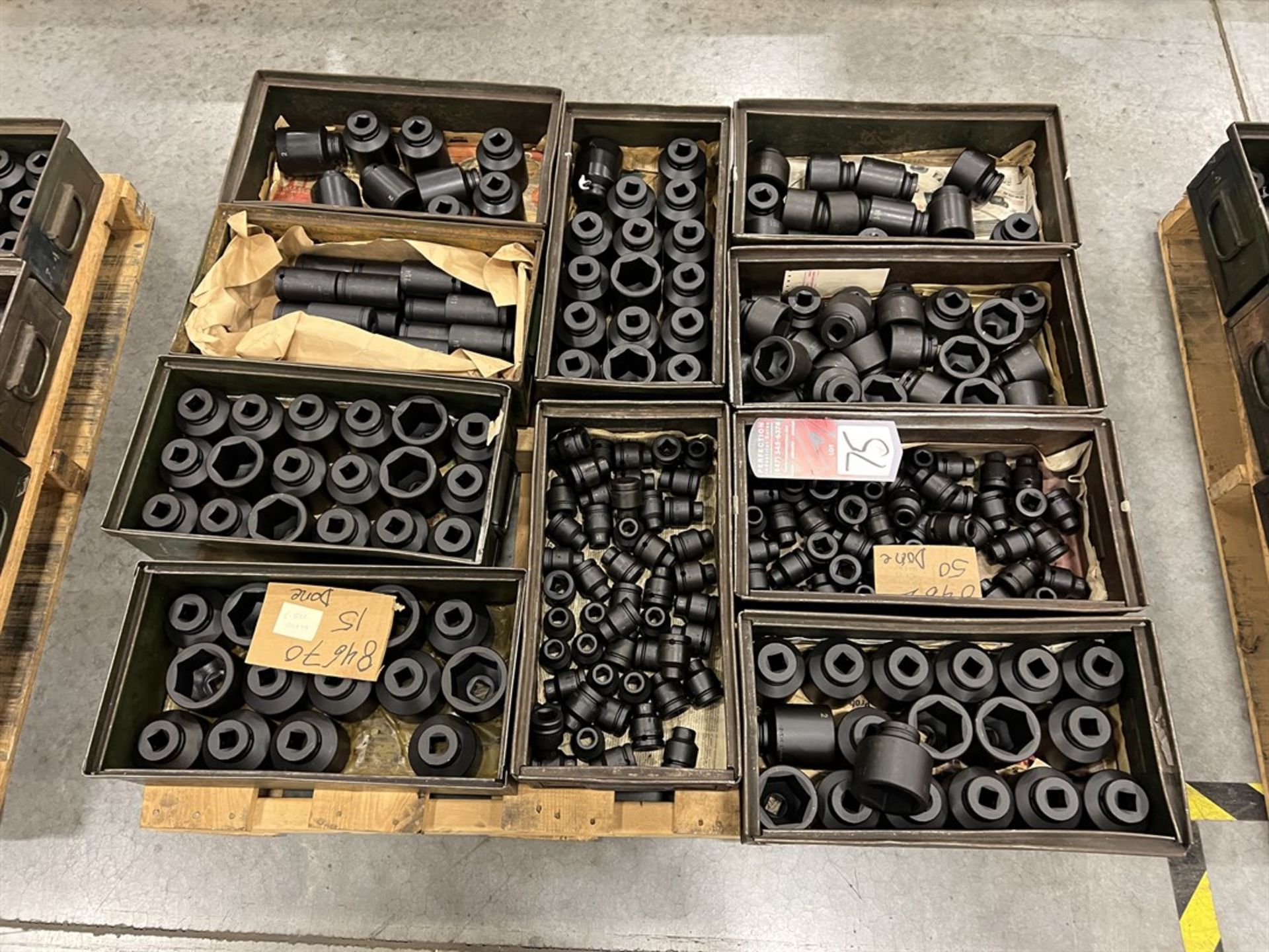 Pallet of 3/4" Drive Impact Sockets from 5/8" to 2-3/16"