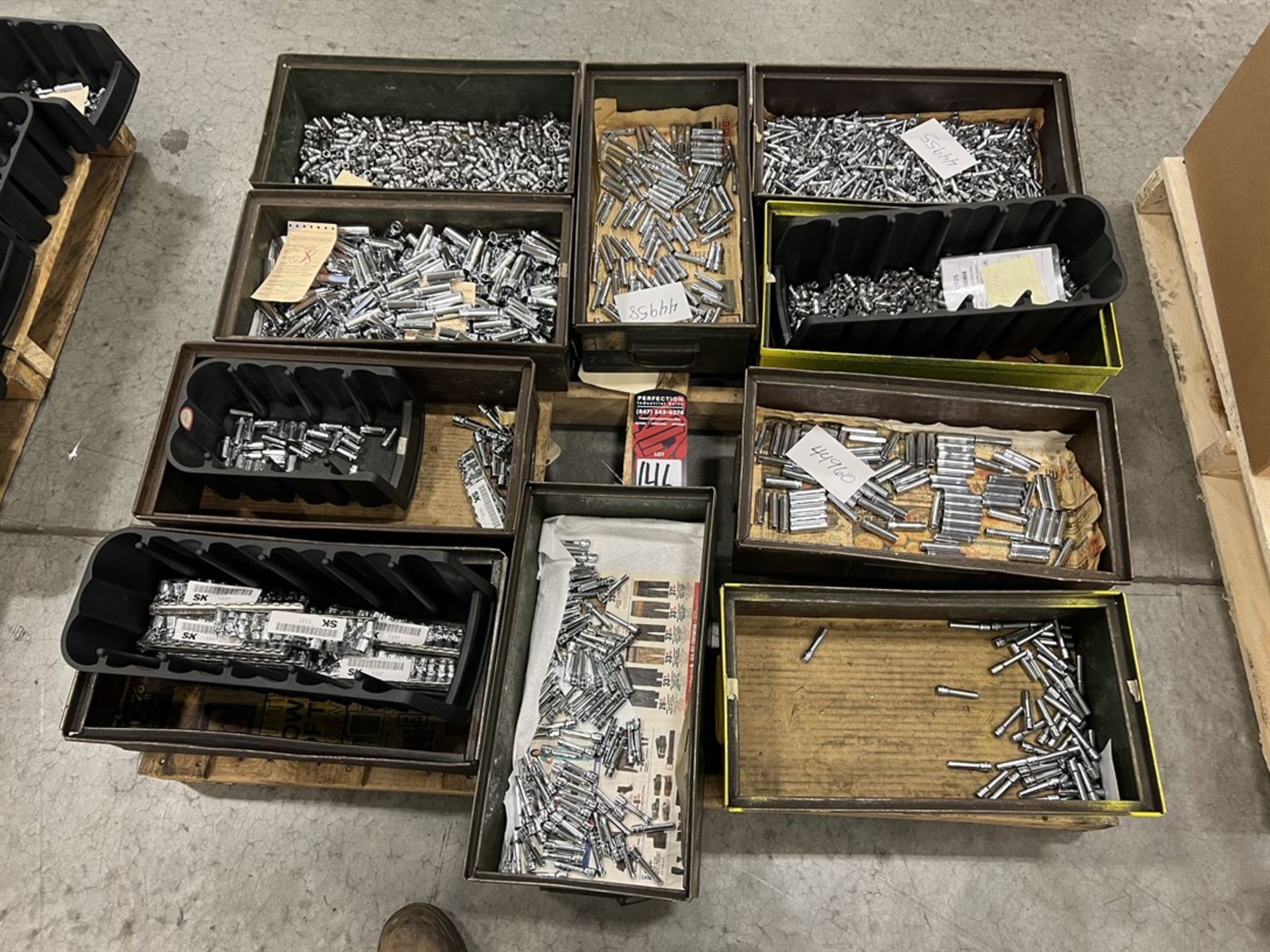 Pallet of 1/4" and 3/8" Chrome Sockets