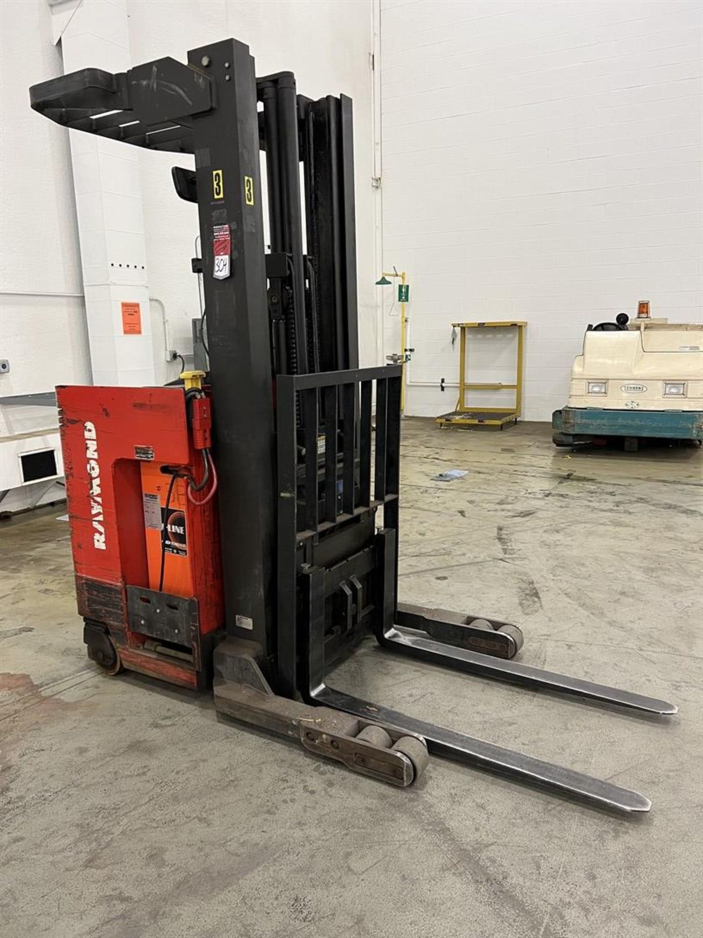 RAYMOND EASI-R40TT Stand Up Electric Forklift, s/n ET-B-94-01110,