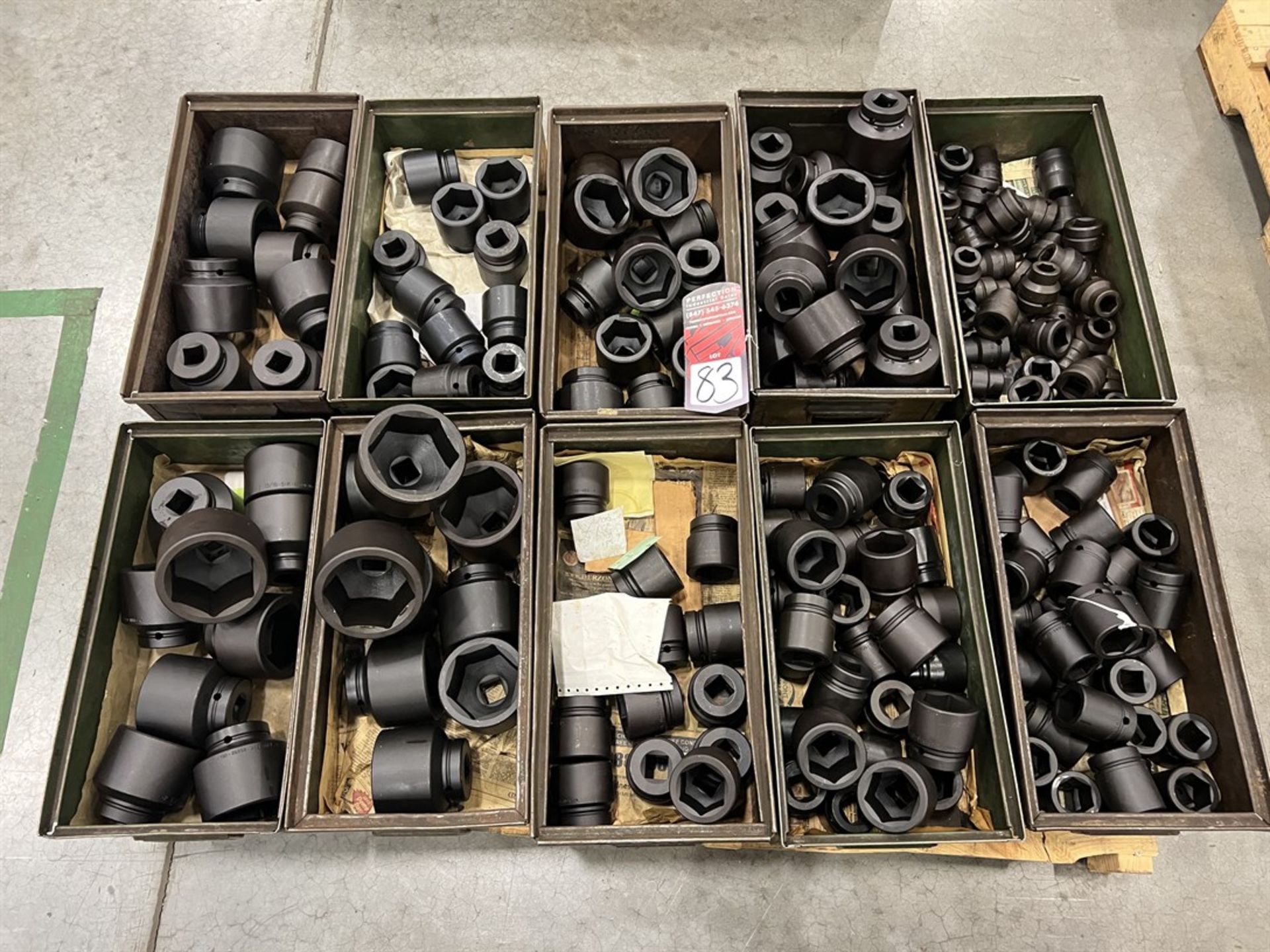 Pallet of 1" Drive Impact Sockets up to 3-3/8"