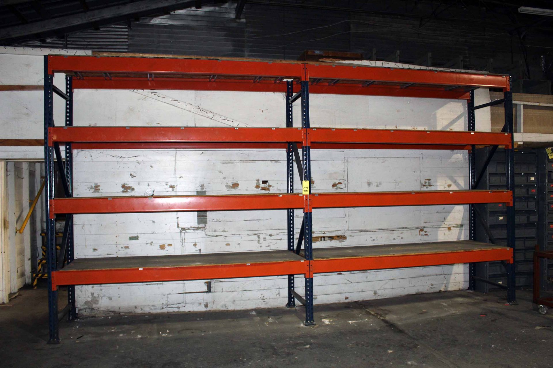 PALLET RACK, 2-section, 4-tier, 10' x 9' x 36"