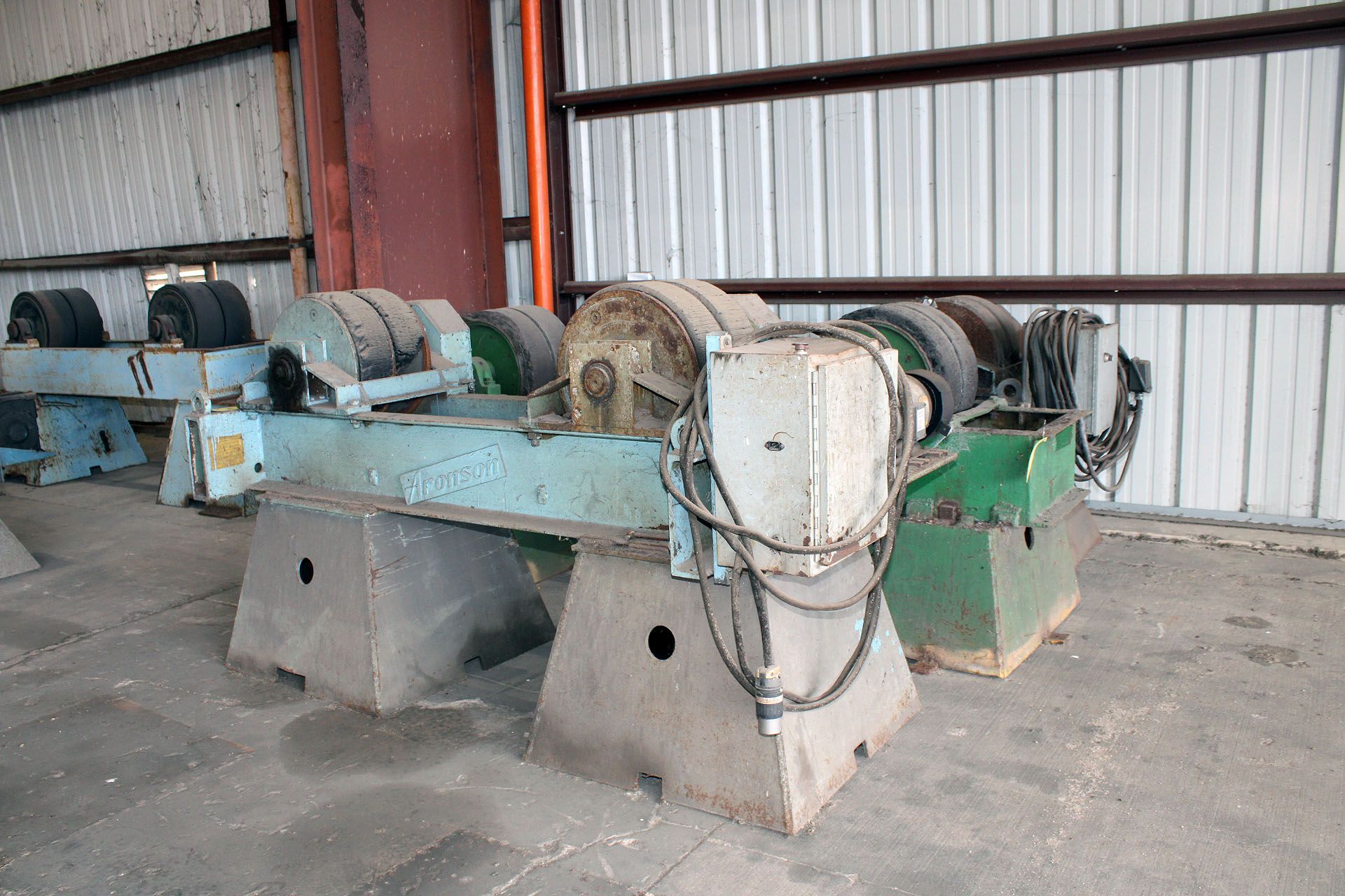LOT OF TURNING ROLLS: (8) drive units & (4) idler units, approx. 20" dia. wheel - Image 3 of 7