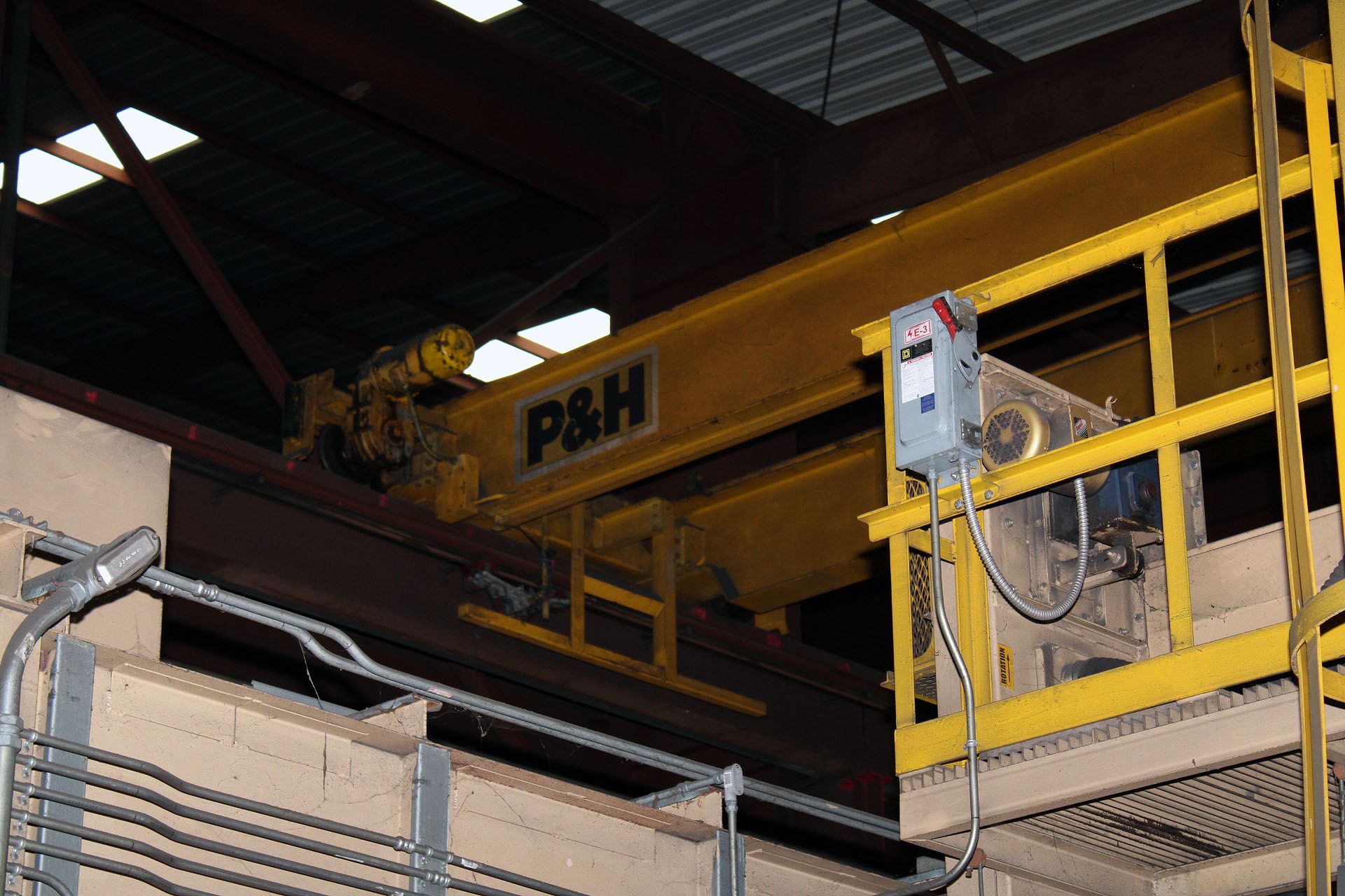 OVERHEAD BRIDGE CRANE, P&H ENGINEERING 5 T. X APPROX. 62’ SPAN, approx. 26’ under hook, dbl. girder, - Bild 2 aus 9