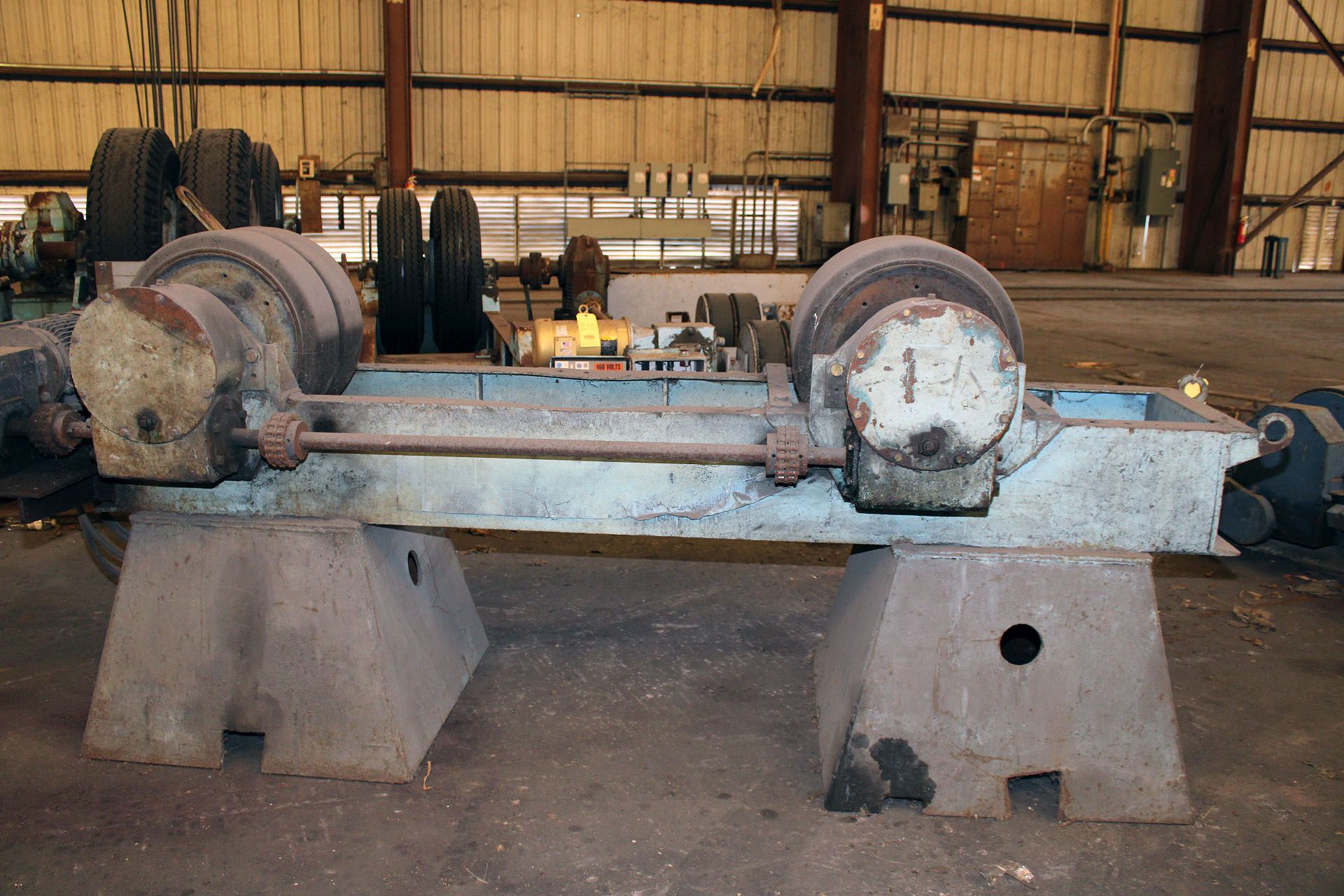 LOT OF TURNING ROLLS: (8) drive units & (4) idler units, approx. 20" dia. wheel - Image 7 of 7