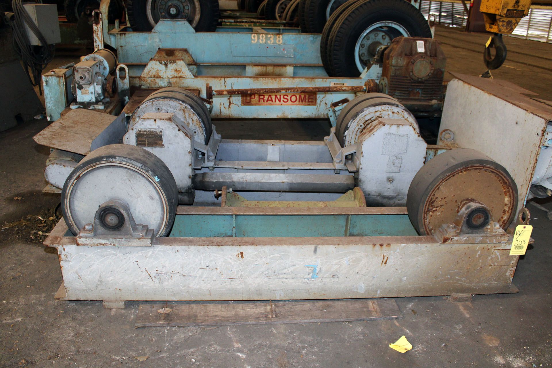 LOT OF TURNING ROLLS: (8) drive units & (4) idler units, approx. 20" dia. wheel - Image 6 of 7