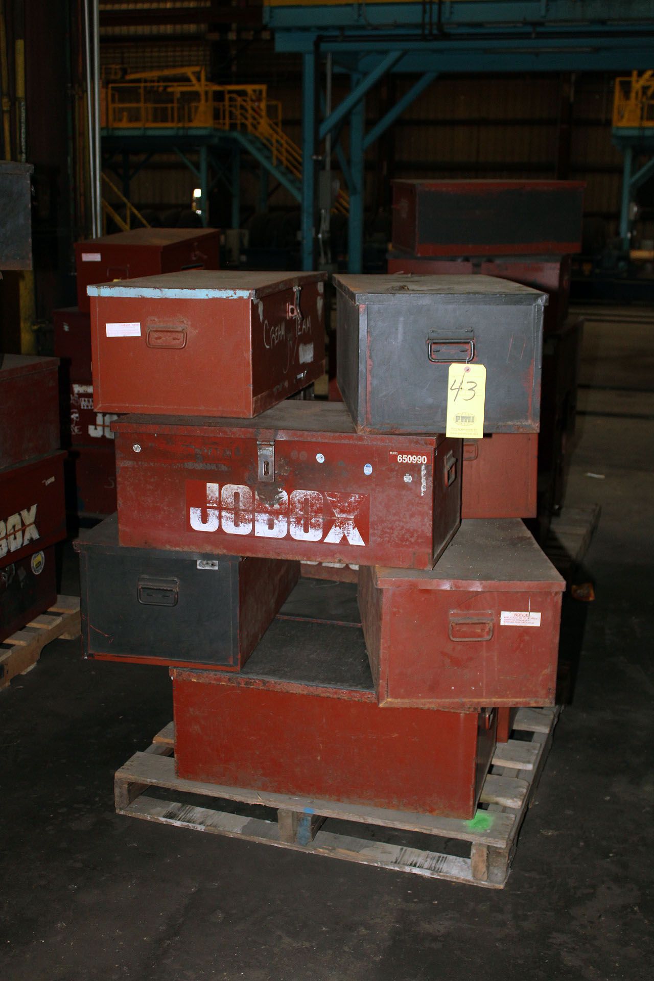 LOT OF TOOLBOXES (approx. 11), JOBOX MDL. 650990 (on one pallet)