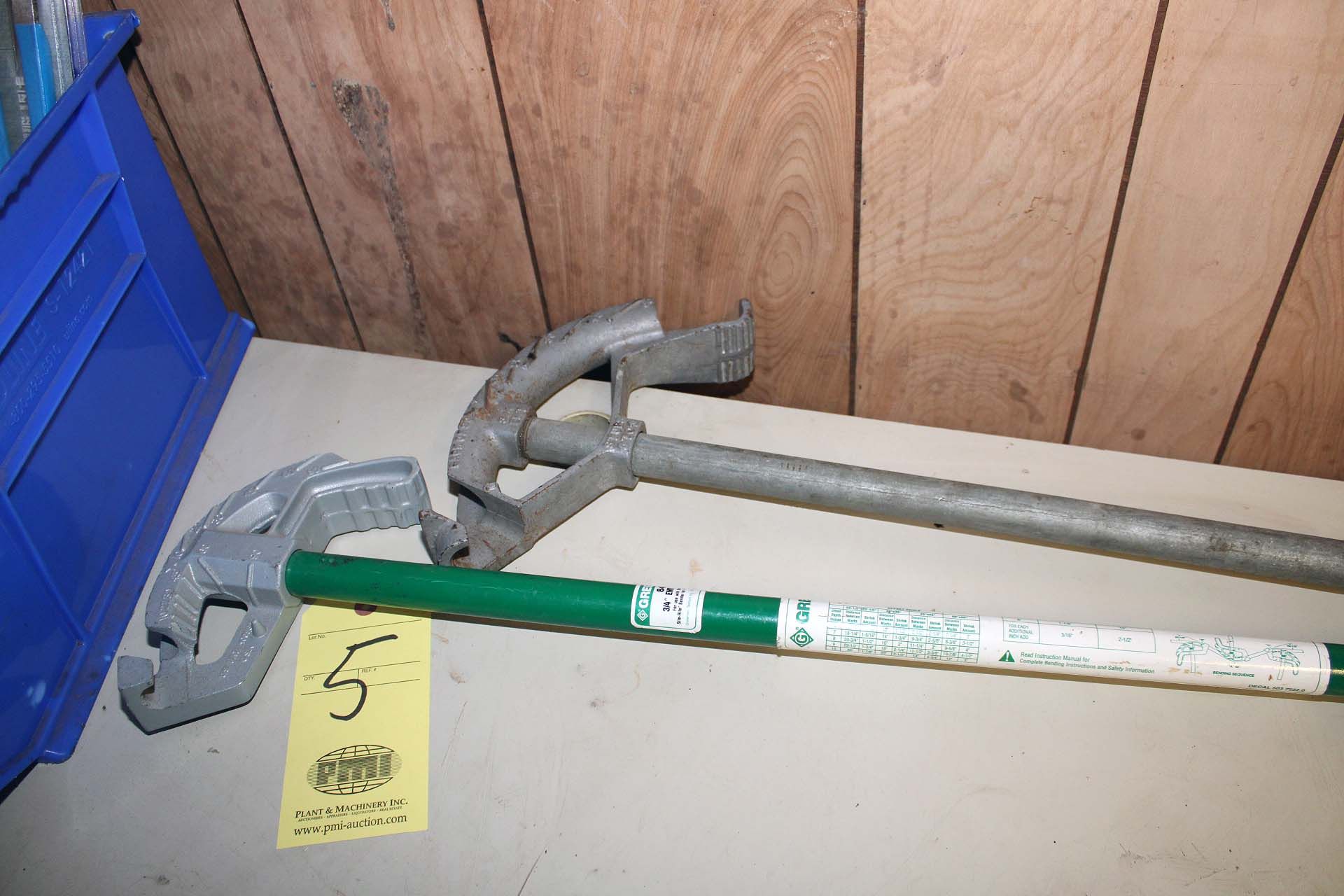 LOT OF CONDUIT BENDERS: (2) 3/4" & (1) 1/2"