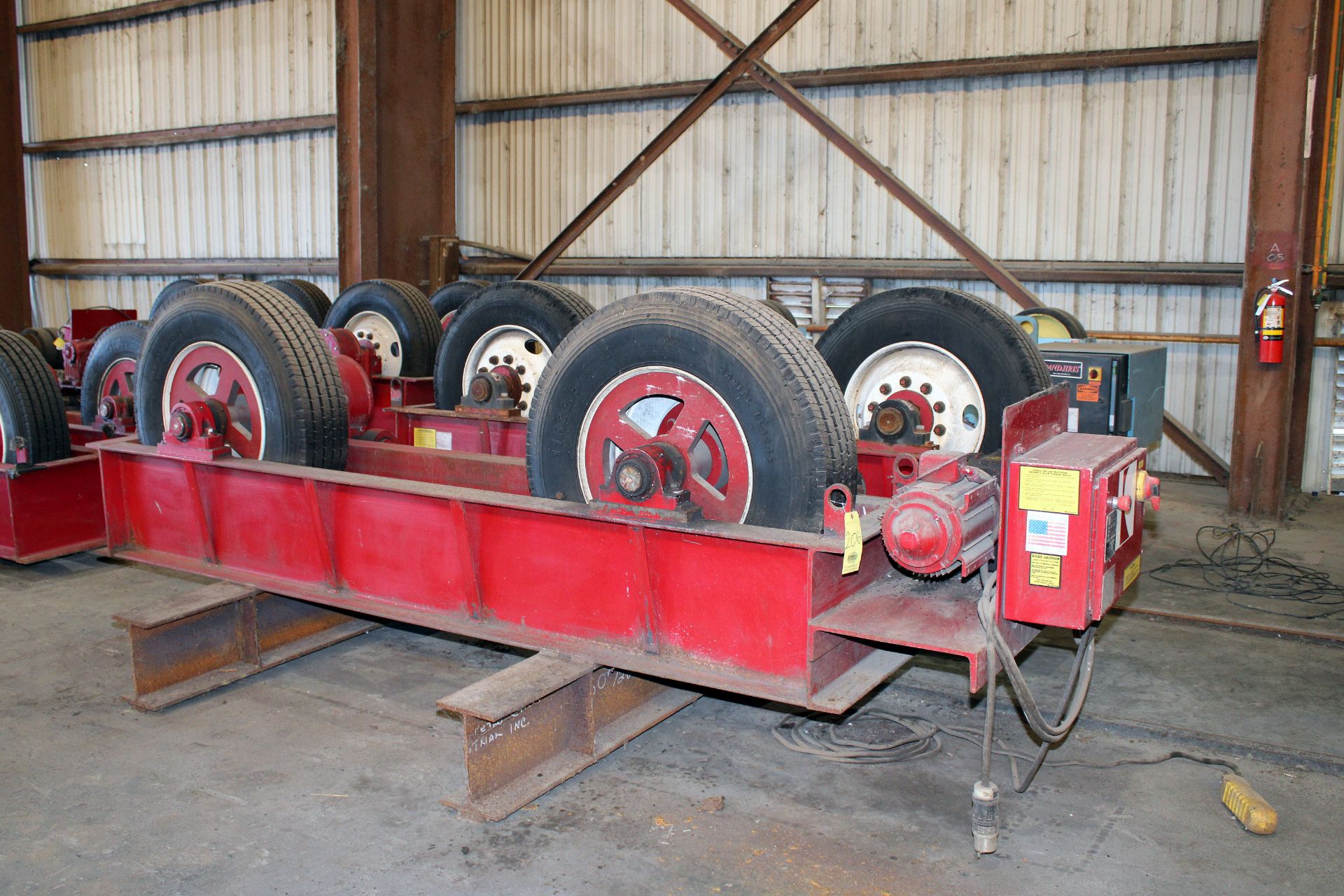 TURNING ROLL SET, KOIKE ARONSON 45 T. CAP. SET, tire type, CPRR-IR drive unit, S/N 50068, CIRR-TR