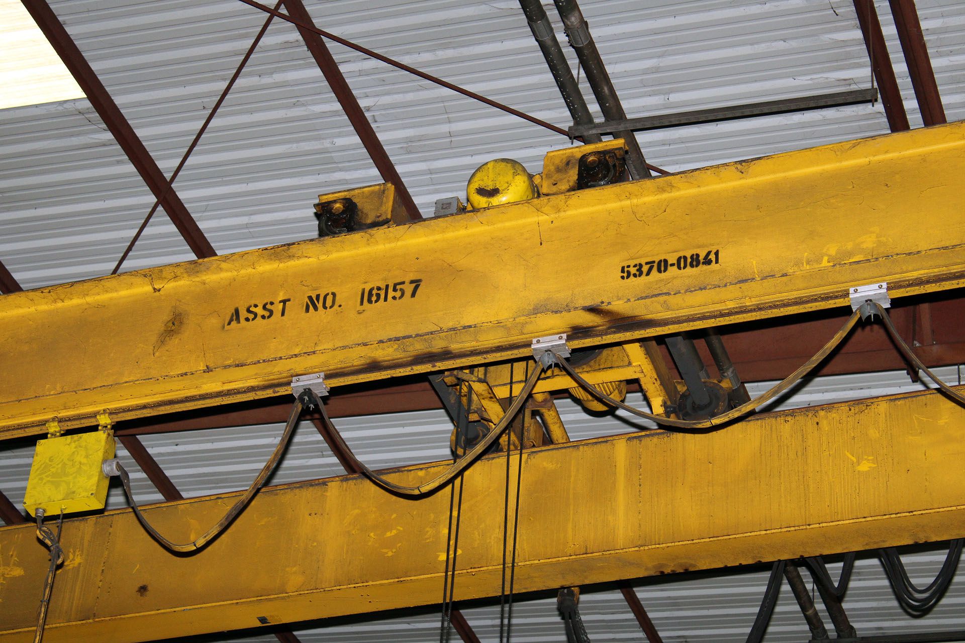 OVERHEAD BRIDGE CRANE, P&H ENGINEERING 5 T. X APPROX. 62’ SPAN, approx. 26’ under hook, dbl. girder, - Bild 4 aus 9