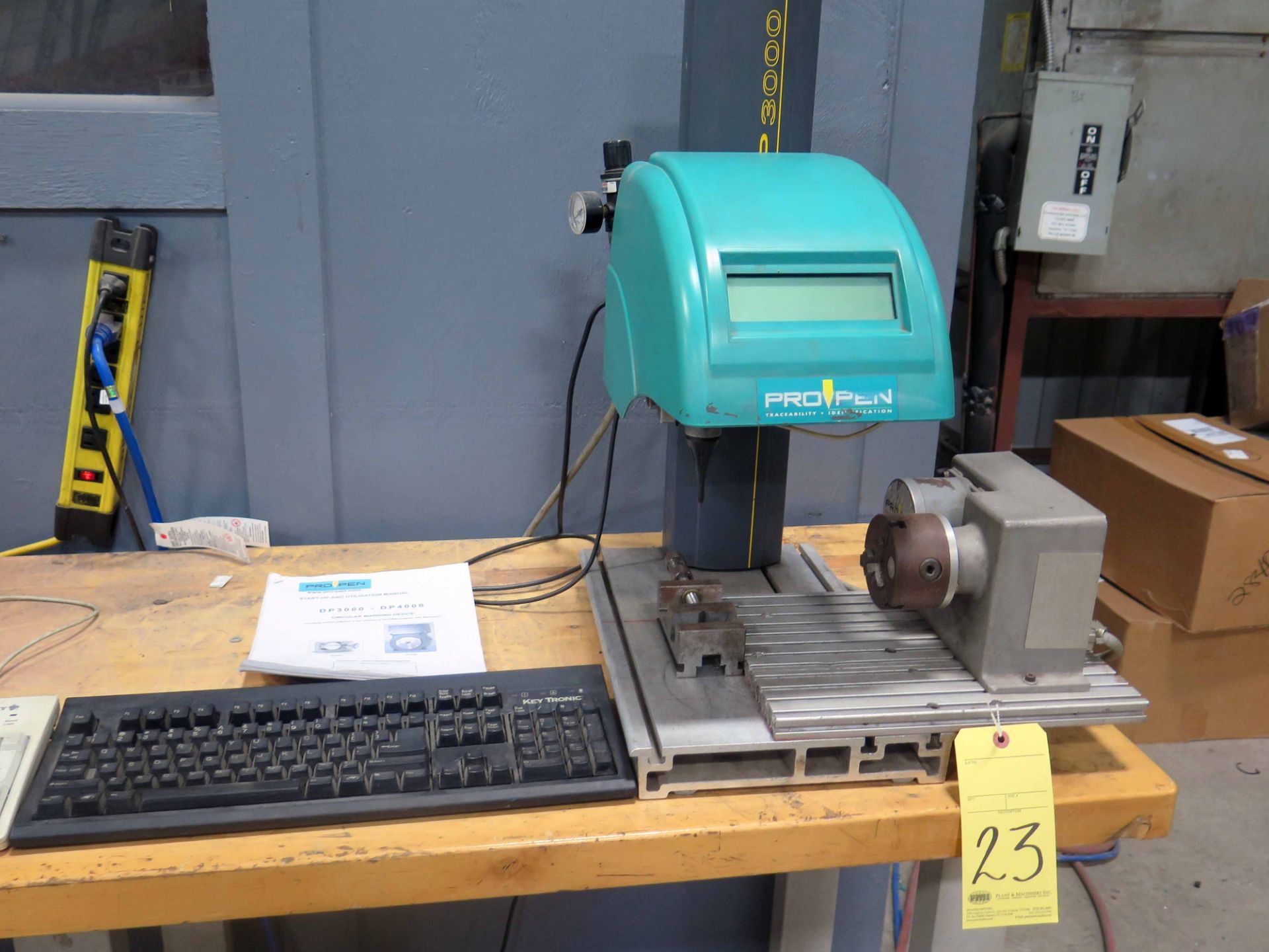 MARKING MACHINE, PROPEN MDL. P3000, new 2007, Mdl. DP3000 rotary table, S/N PN-07-08-8348