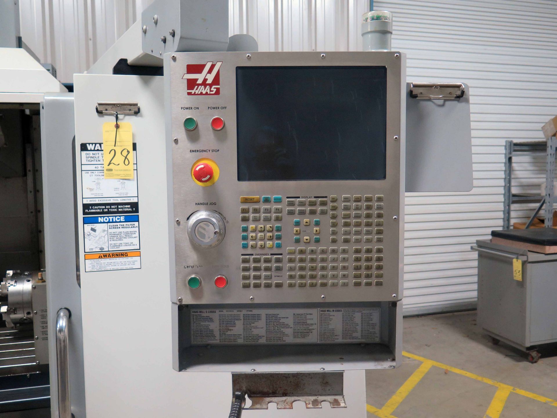 CNC VERTICAL MACHINING CENTER, HAAS MDL. VF-4B, new 2007, Haas V0P-A CNC control, 20 HP 2-spd. - Image 4 of 5