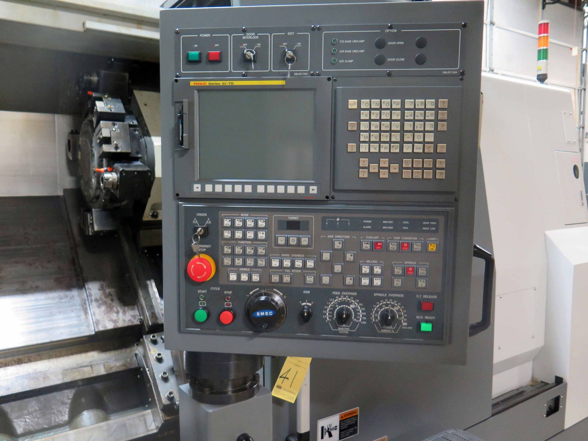 CNC LATHE, SAMSUNG MDL. SL45MC/3000, new 2010, Fanuc Series Oi-TD CNC control, 30.5" swing over bed, - Image 5 of 8