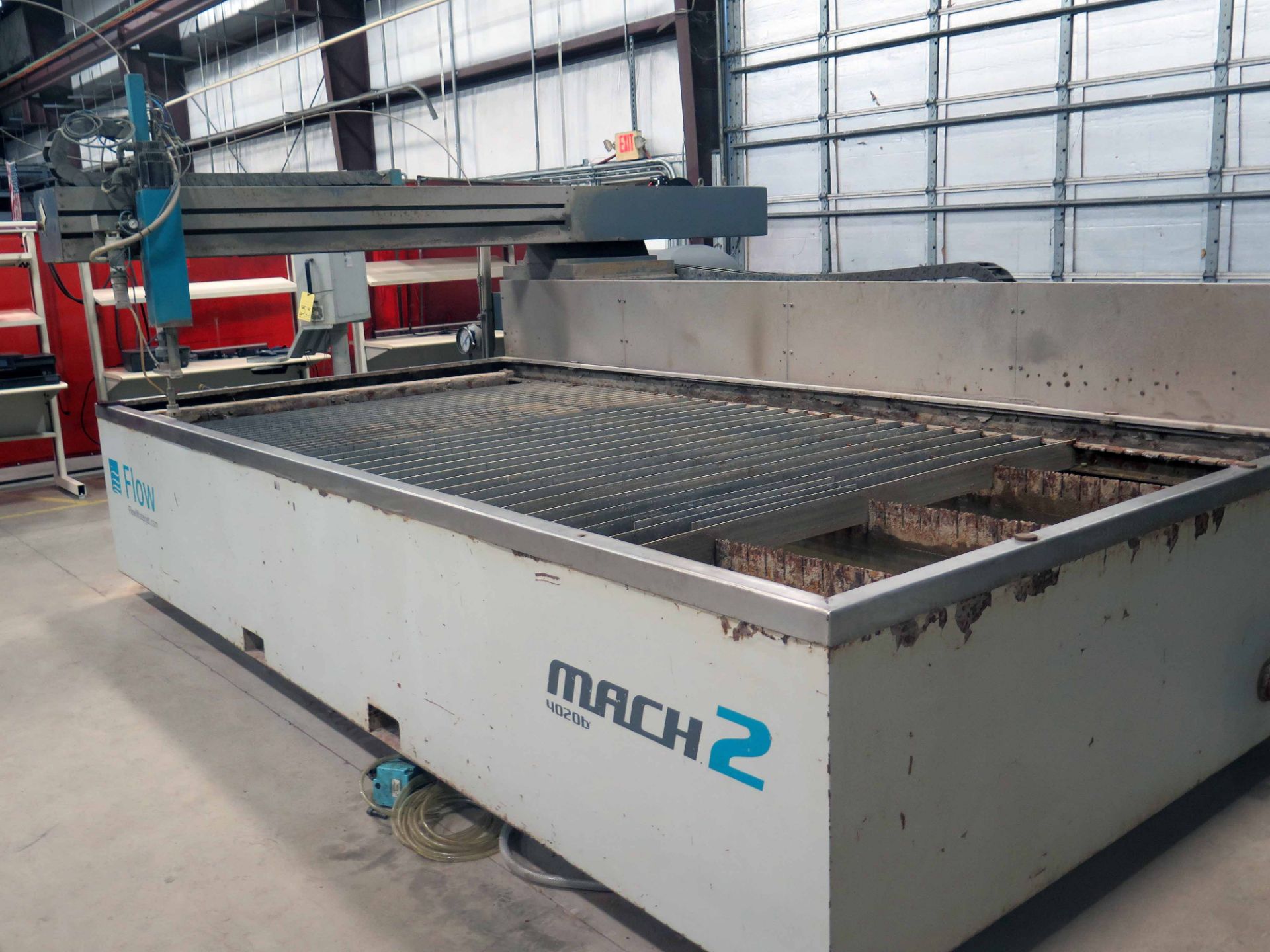 WATERJET CUTTING MACHINE, FLOW MACH II MDL. M2-4020B, new 2011, 78" x 157" tbl., ZX Waternife 30 - Image 7 of 8