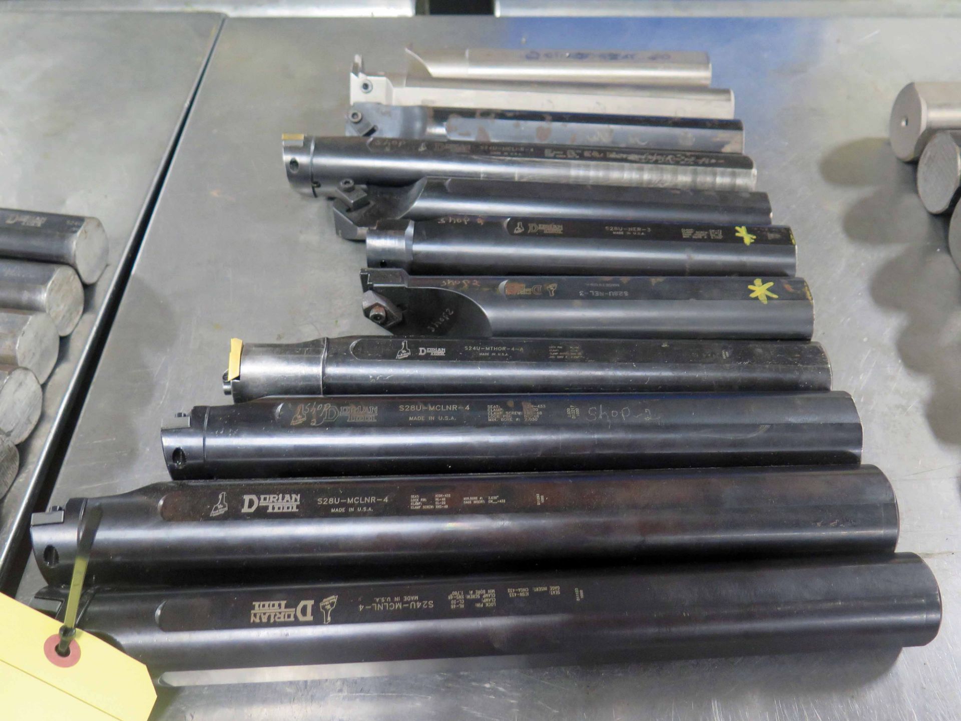 LOT OF BORING BARS (11), 1-1/2" OD, (2) 14", (1) 12", (2) 11", (3) 10" & (2) 9", (1) 8"