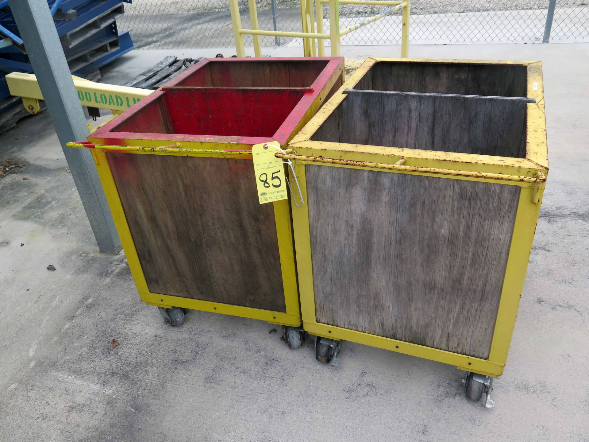 LOT OF ROLLING CARTS, SHOPMADE (2), 36" x 26" x 29" dp.