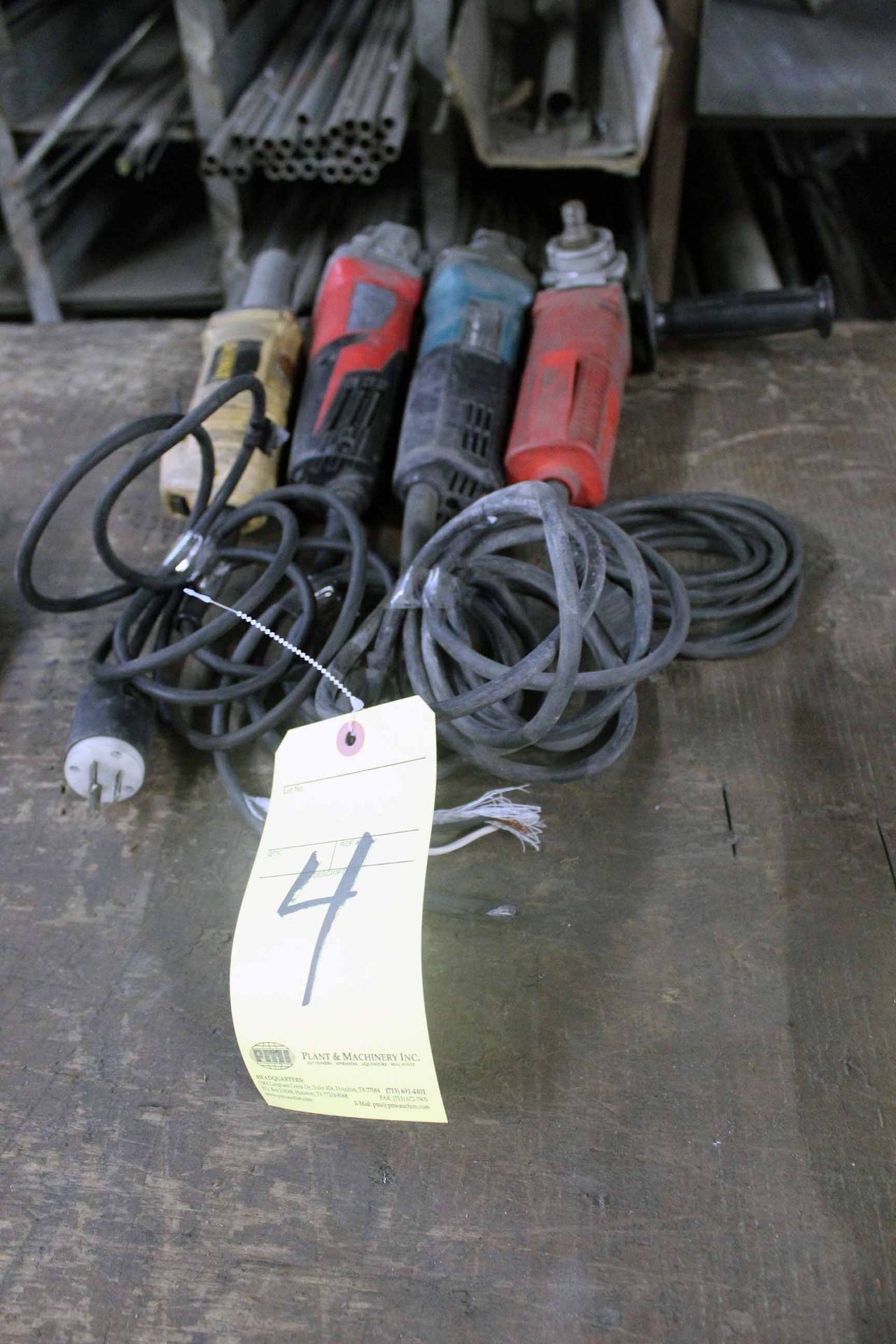 LOT OF ELECTRIC ANGLE GRINDERS, 4"