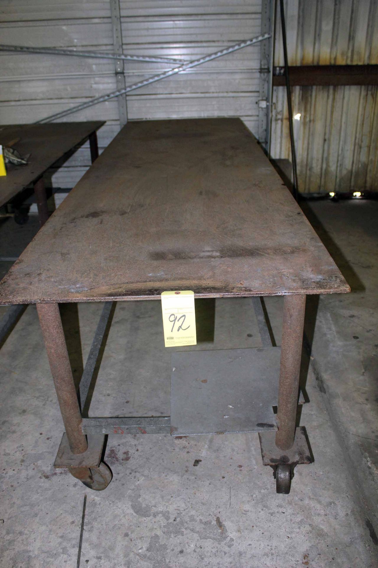 ROLLING SHOP TABLE, 10' x 13', H.D.