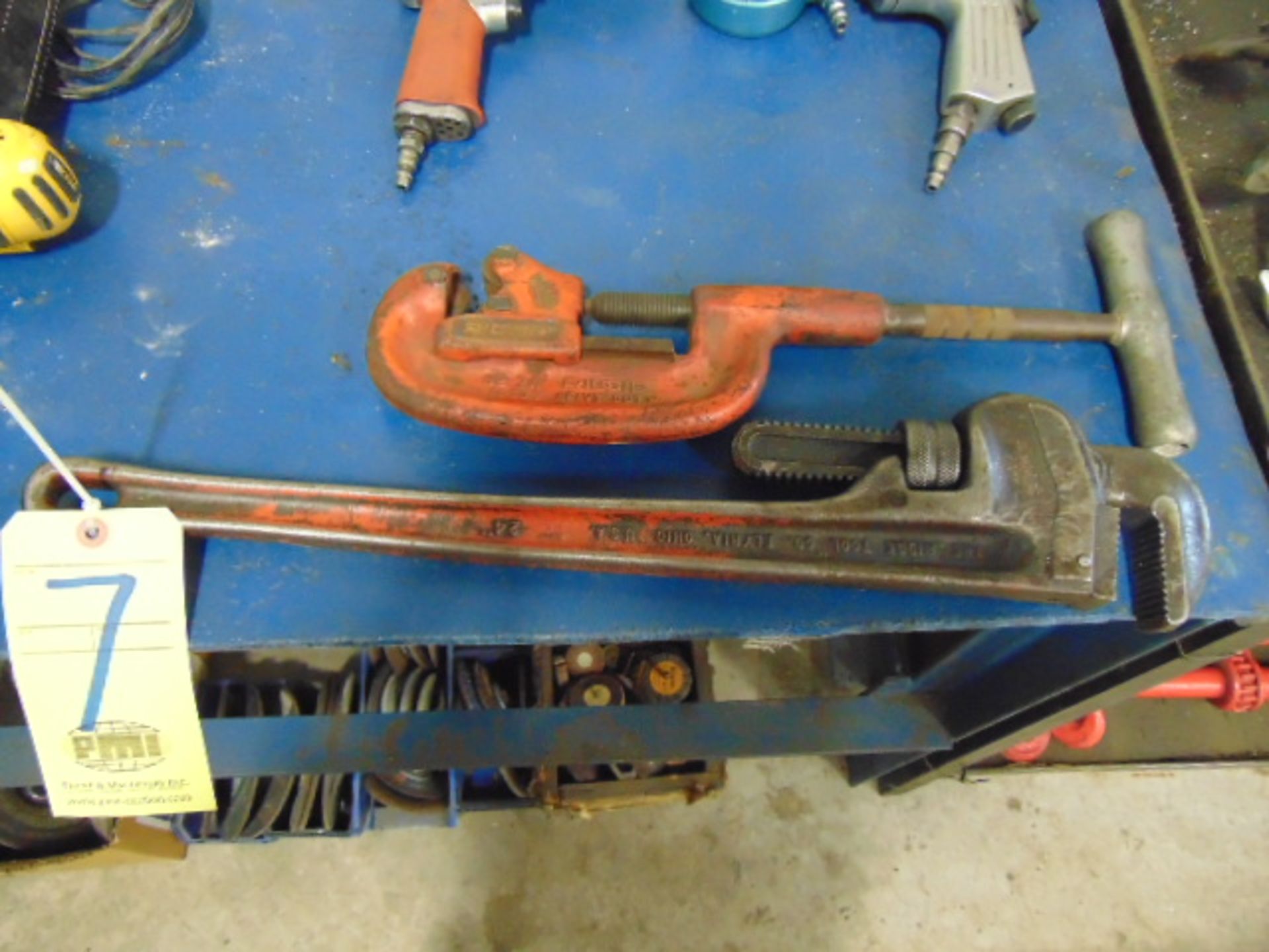 LOT CONSISTING OF: 24" pipe wrench & pipe cutter