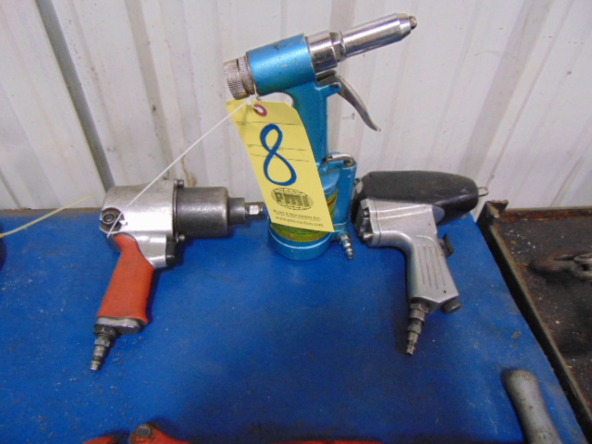 LOT CONSISTING OF: (2) 1/2" pneumatic impact wrenches & pneumatic rivet gun