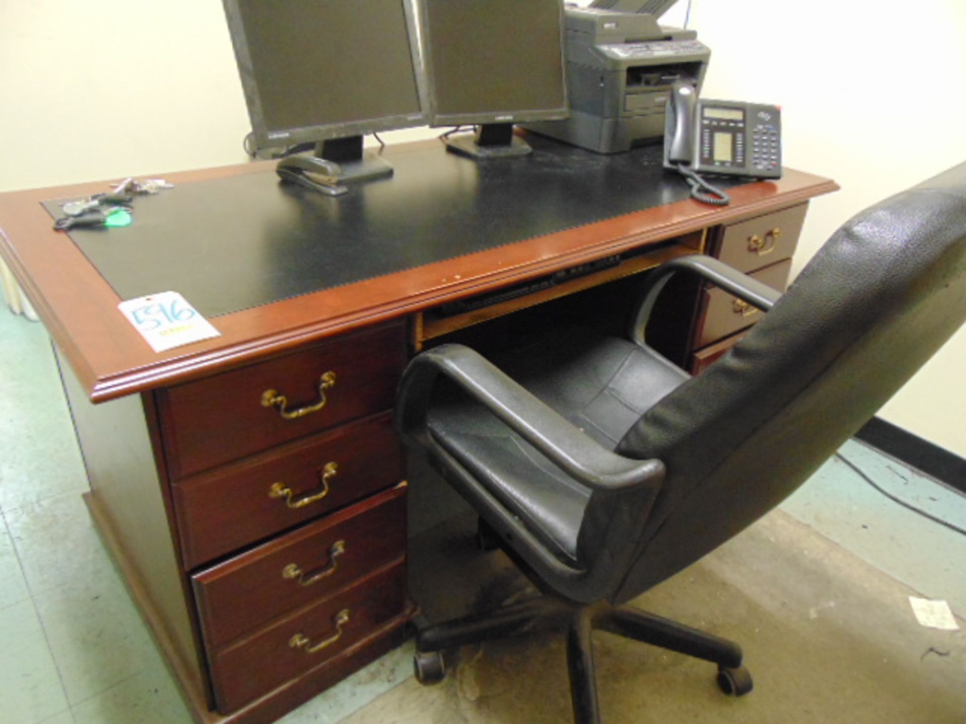 LOT CONSISTING OF: desk & chair