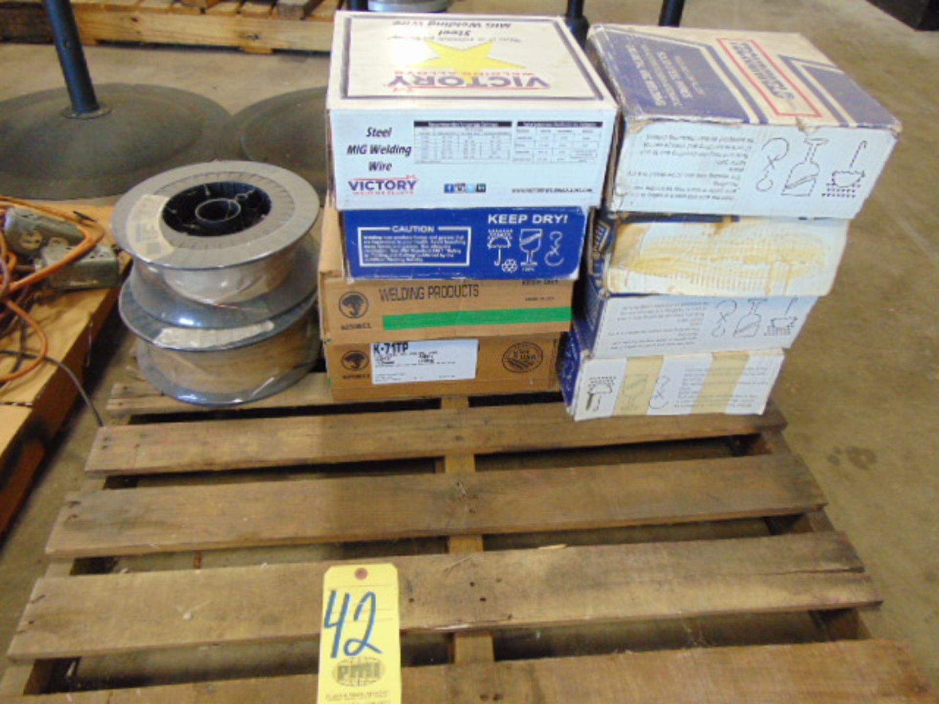 LOT OF MIG WIRE, assorted (on one pallet)