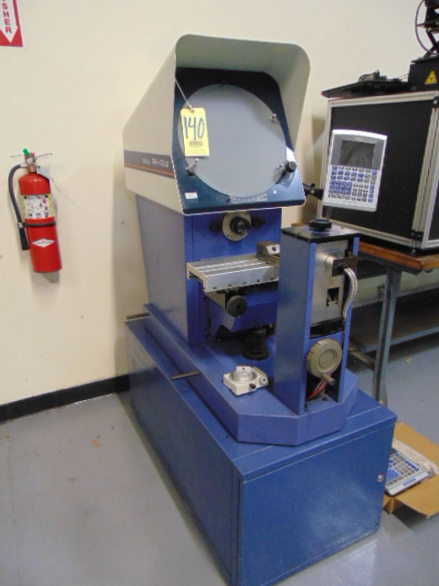 OPTICAL COMPARATOR, MITUTOYO 14” MDL. PH-A14, Mitutoyo Mdl. QM-Data 200 display, S/N HMD-907
