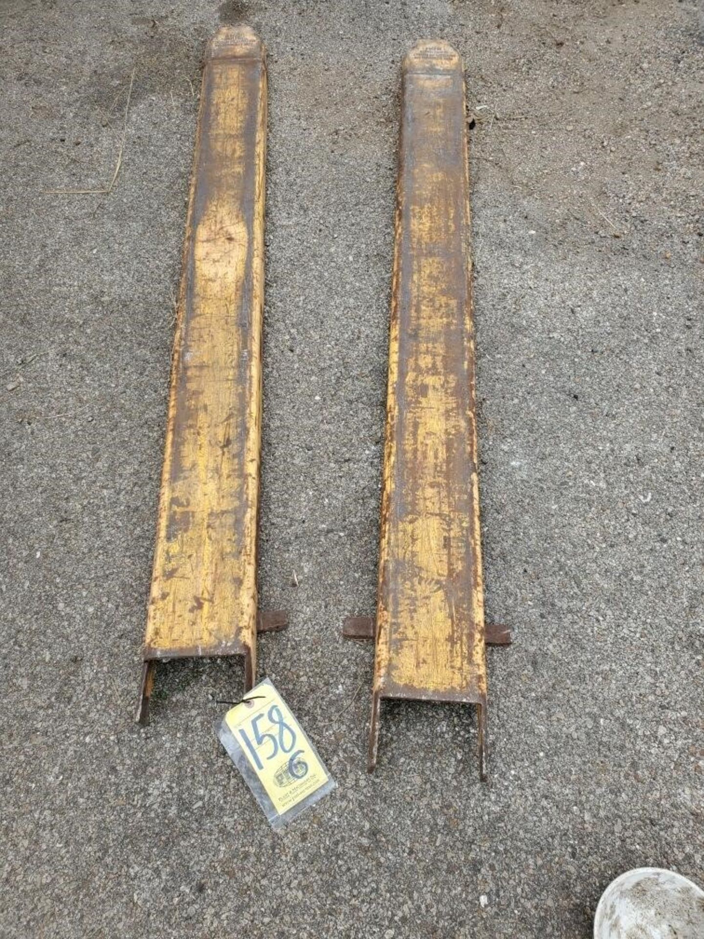 LOT OF FORK LIFT EXTENSIONS (ONE SET), 6'L.