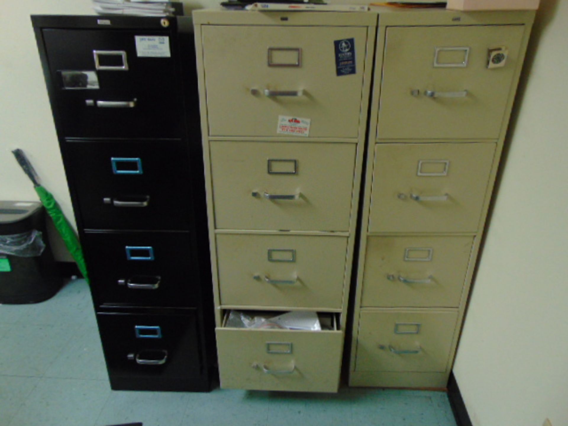 LOT CONSISTING OF: (4) assorted desks, bookcase & (4) assorted file cabinets - Image 3 of 4