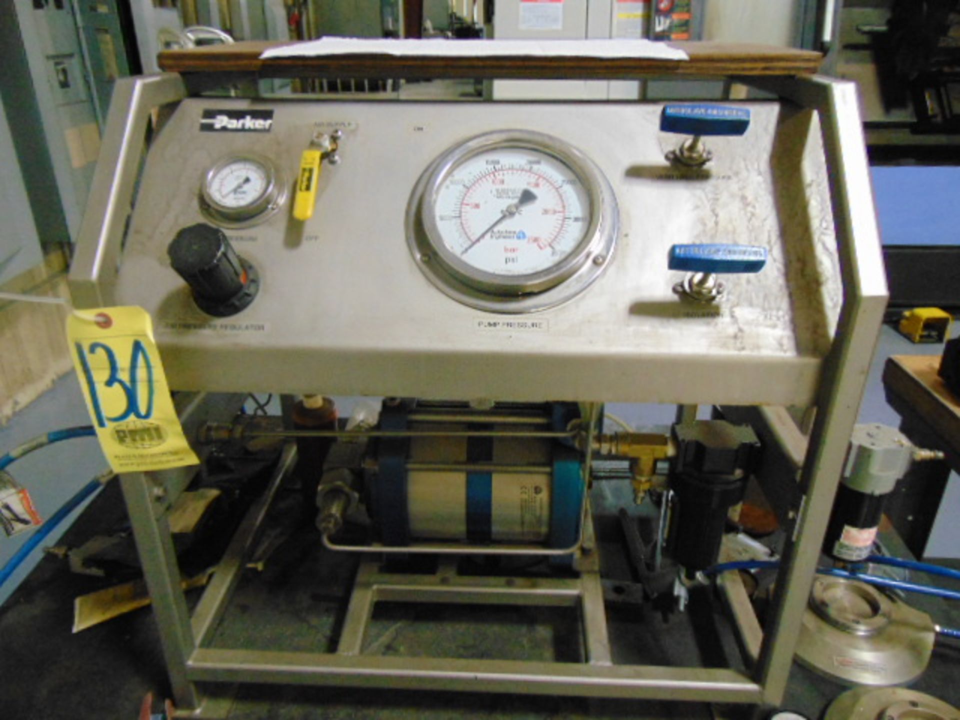 AIR PRESSURE TEST STAND, PARKER, up to 35,000 PSI