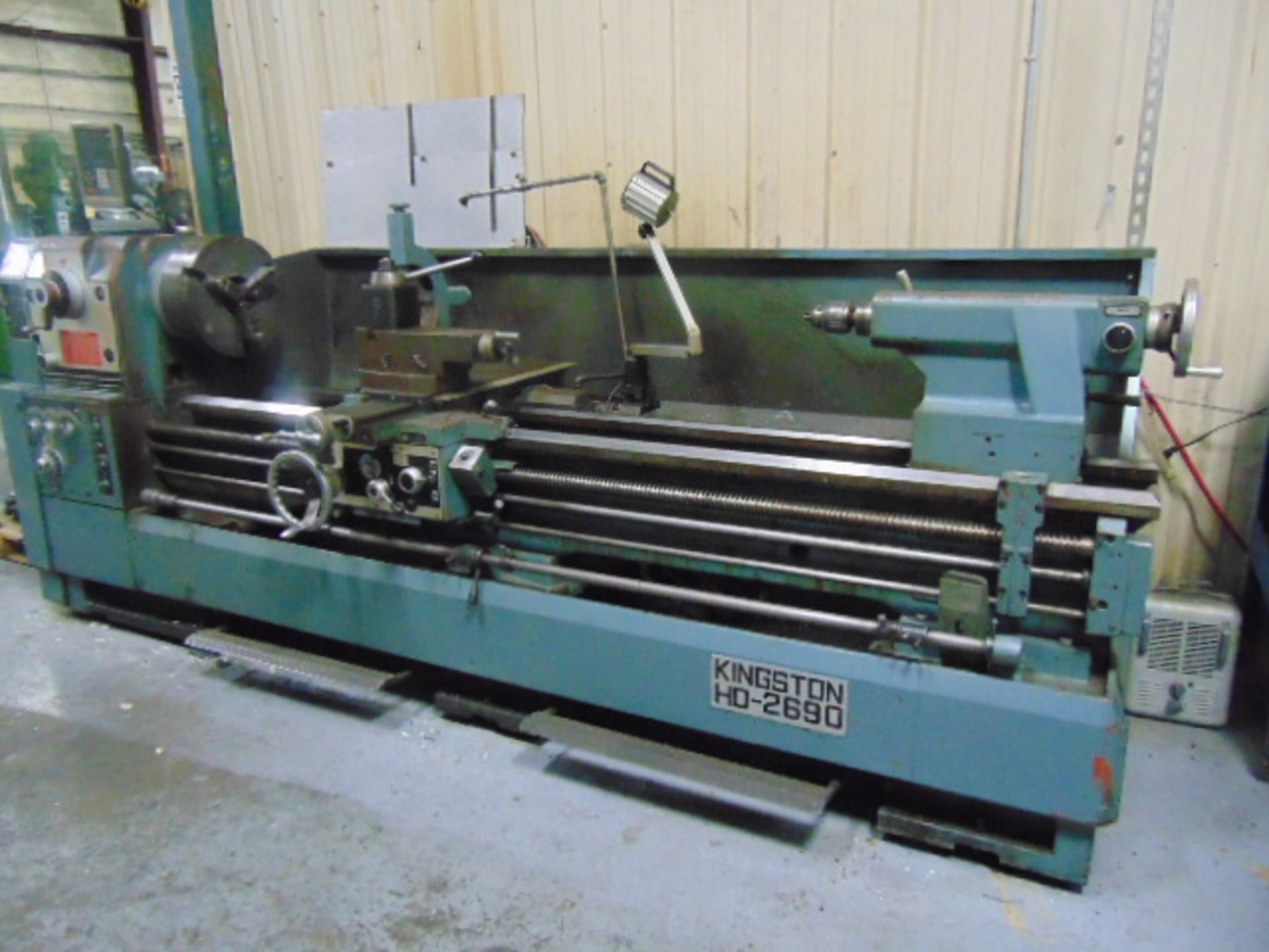 ENGINE LATHE, KINGSTON 26” X 90” MDL. HD2690, new 2006, 15-1/2” dia. 3-jaw chuck, 4-1/4” spdl. bore, - Image 2 of 15
