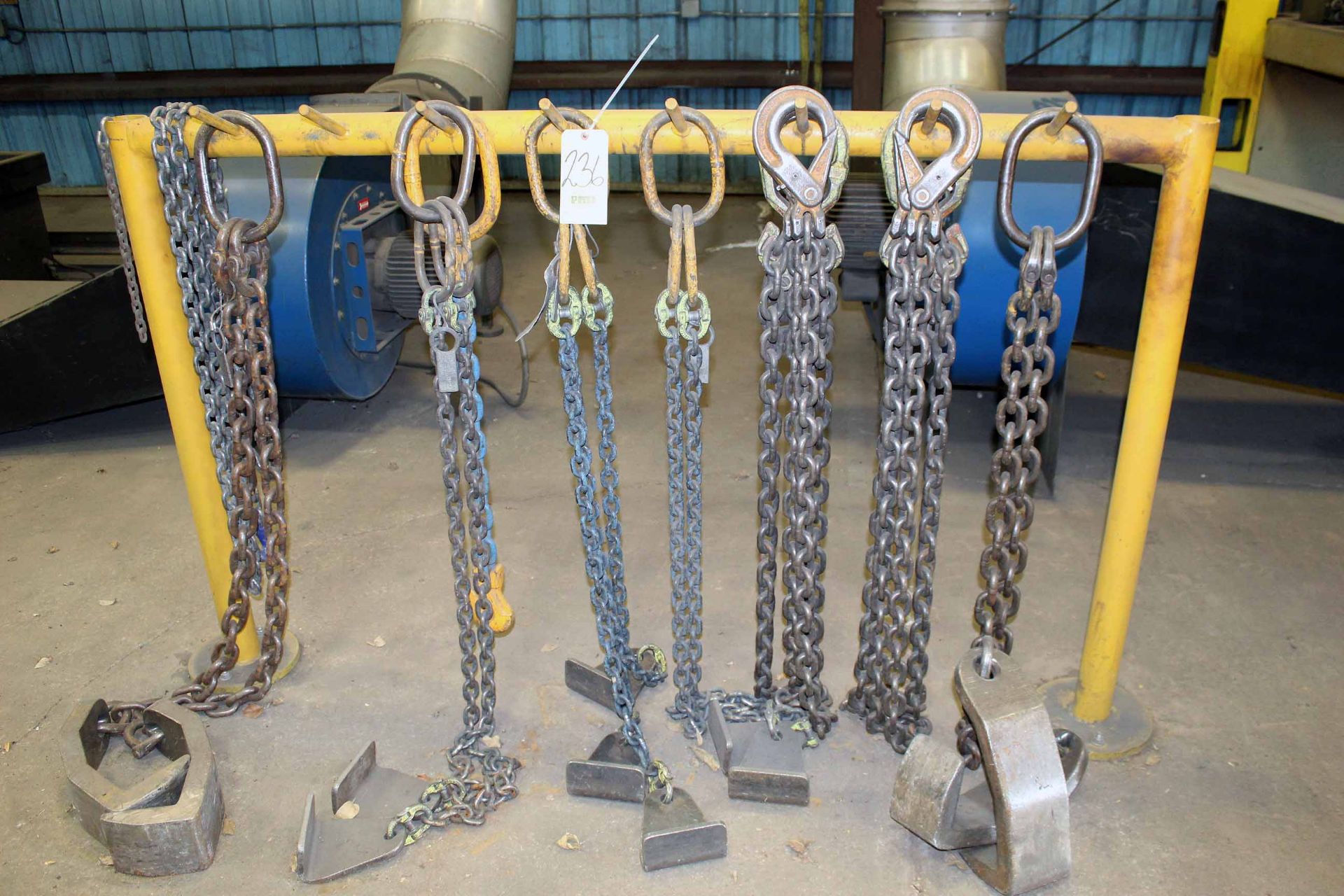 LOT OF CHAIN SLINGS (on one rack)