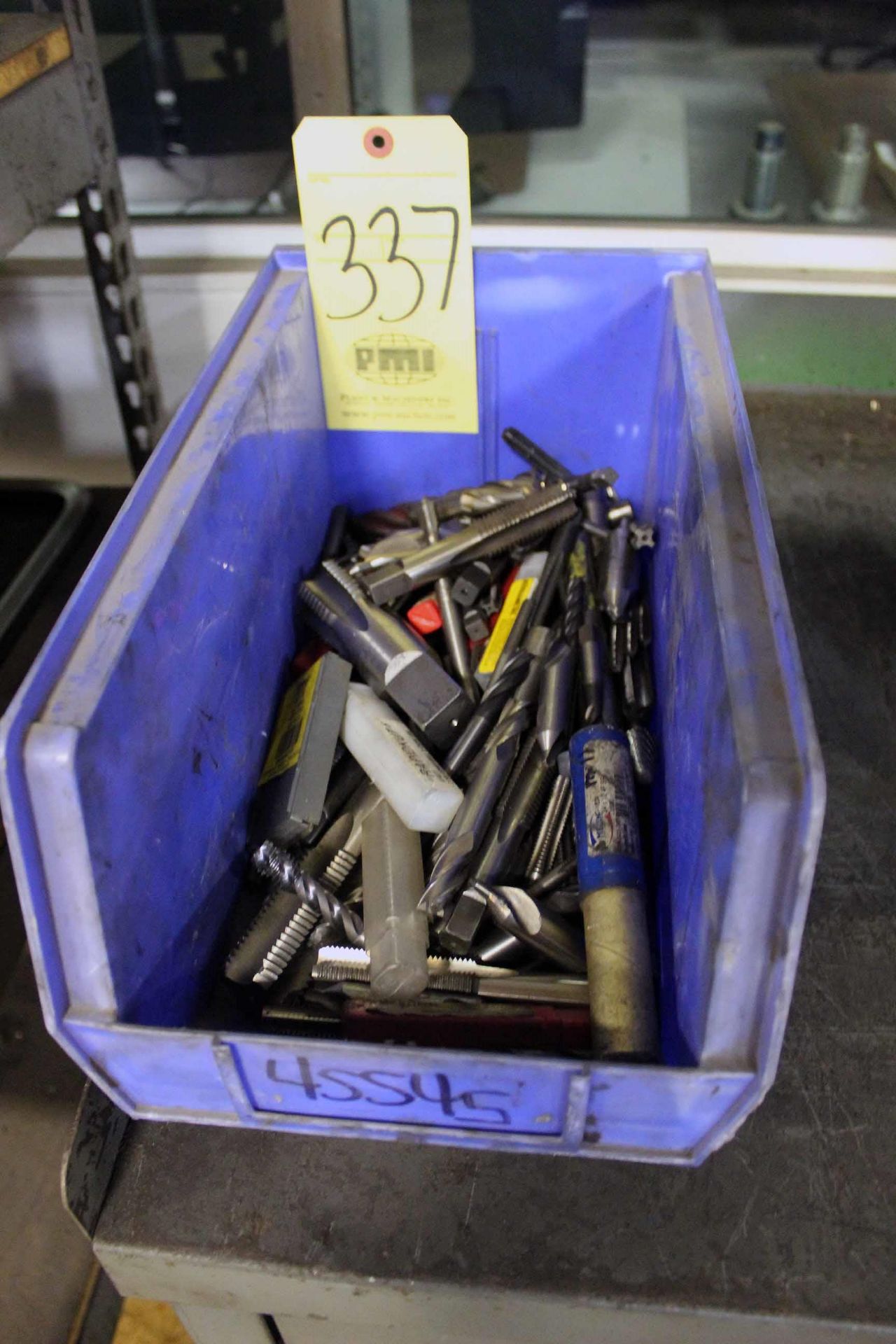 LOT CONSISTING OF: drill bits & taps (in one bin)