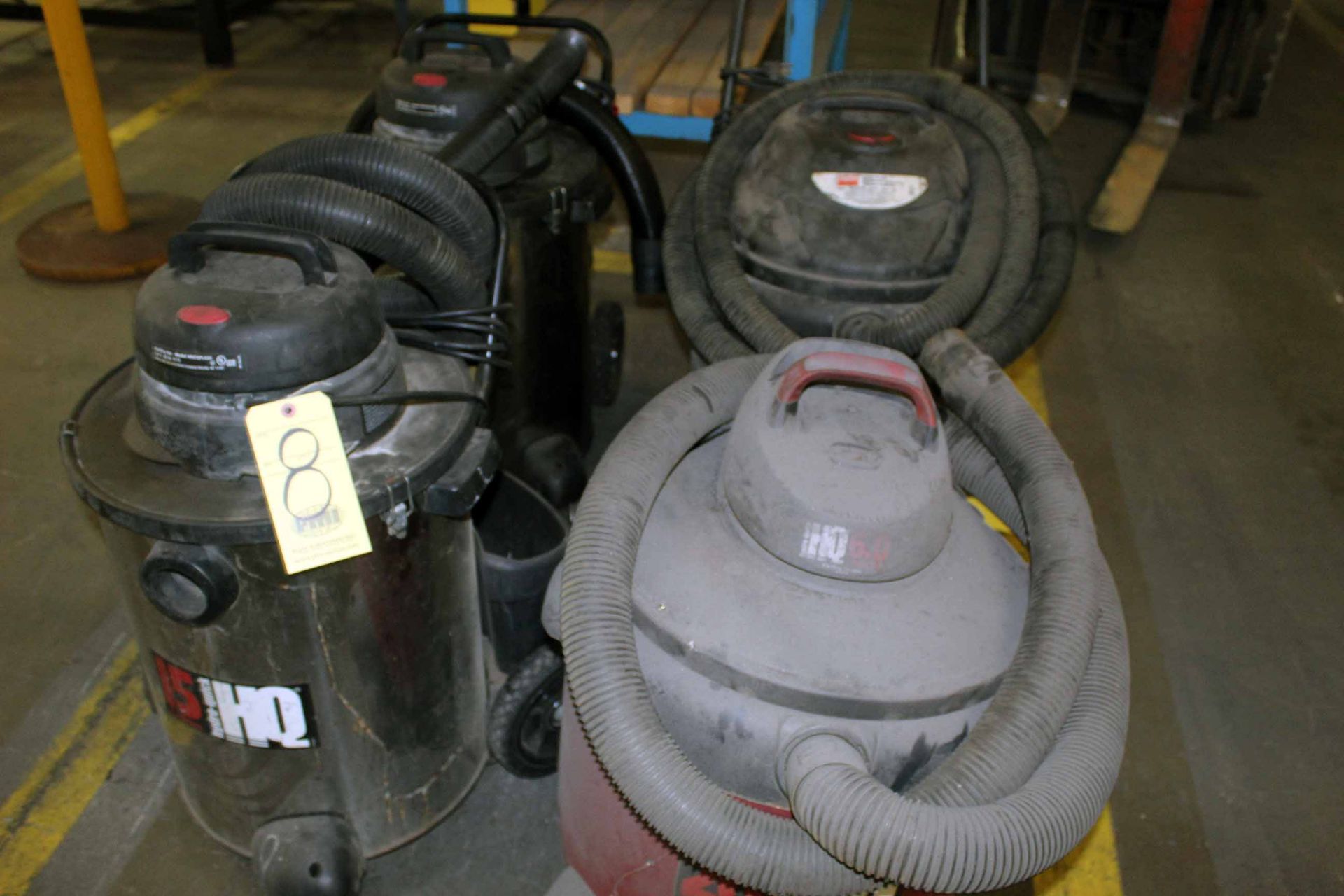 LOT OF SHOP VACUUMS: Hydro-Quick & Dayton