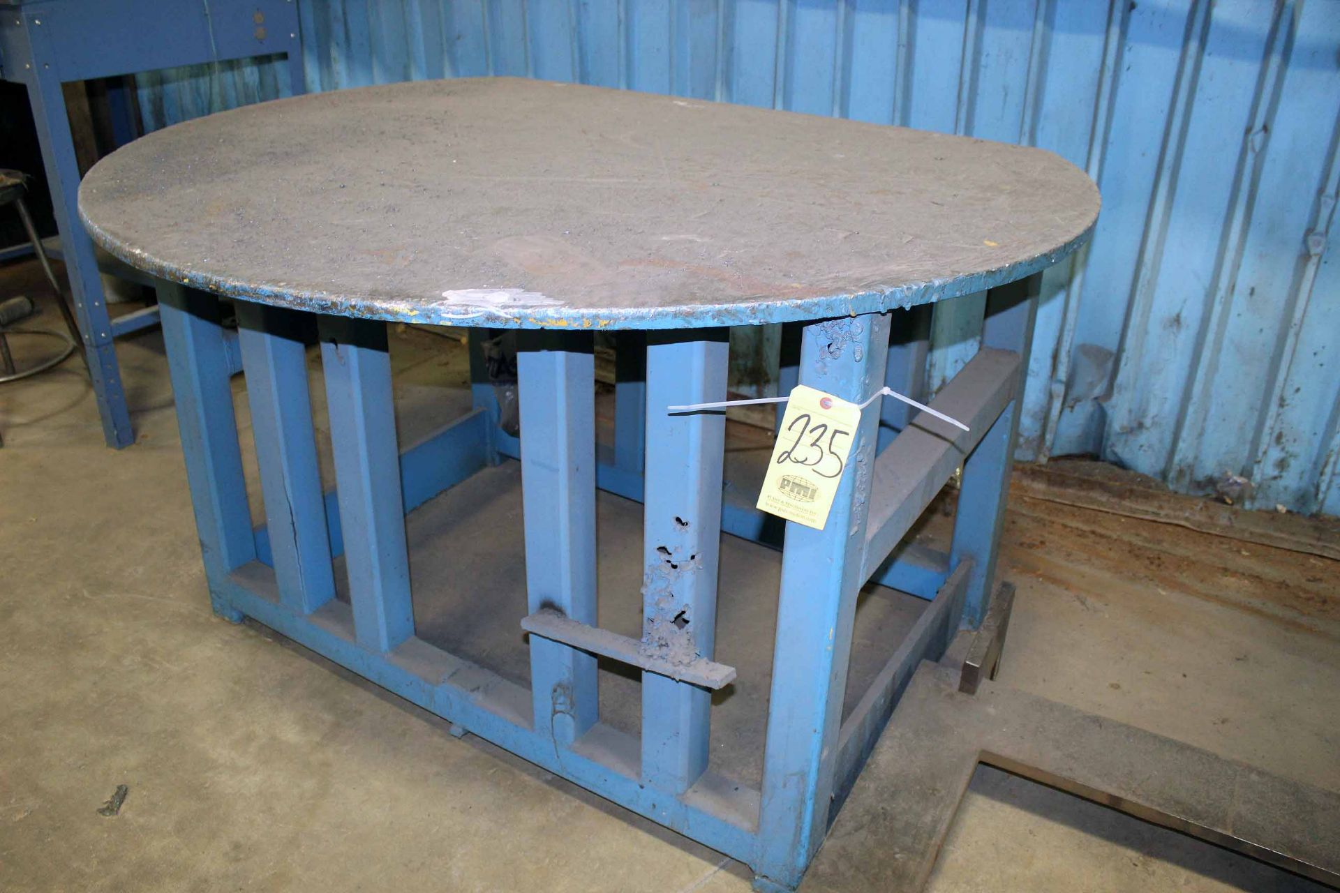 H.D. METAL TABLE, 1/2 " thk. top