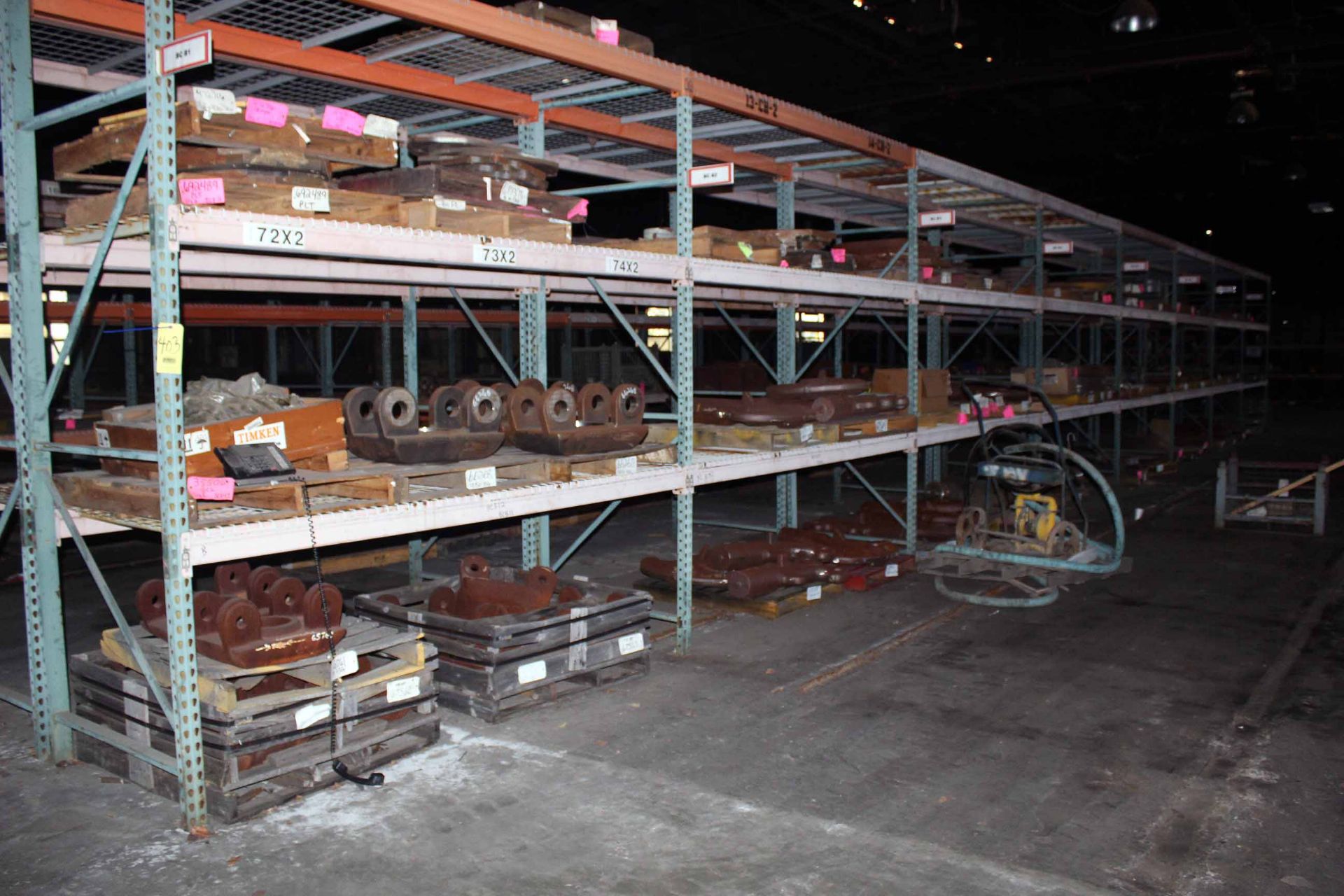 LOT OF PALLET RACK SECTIONS (16), 8' x 3-1/2' x 10' ht.
