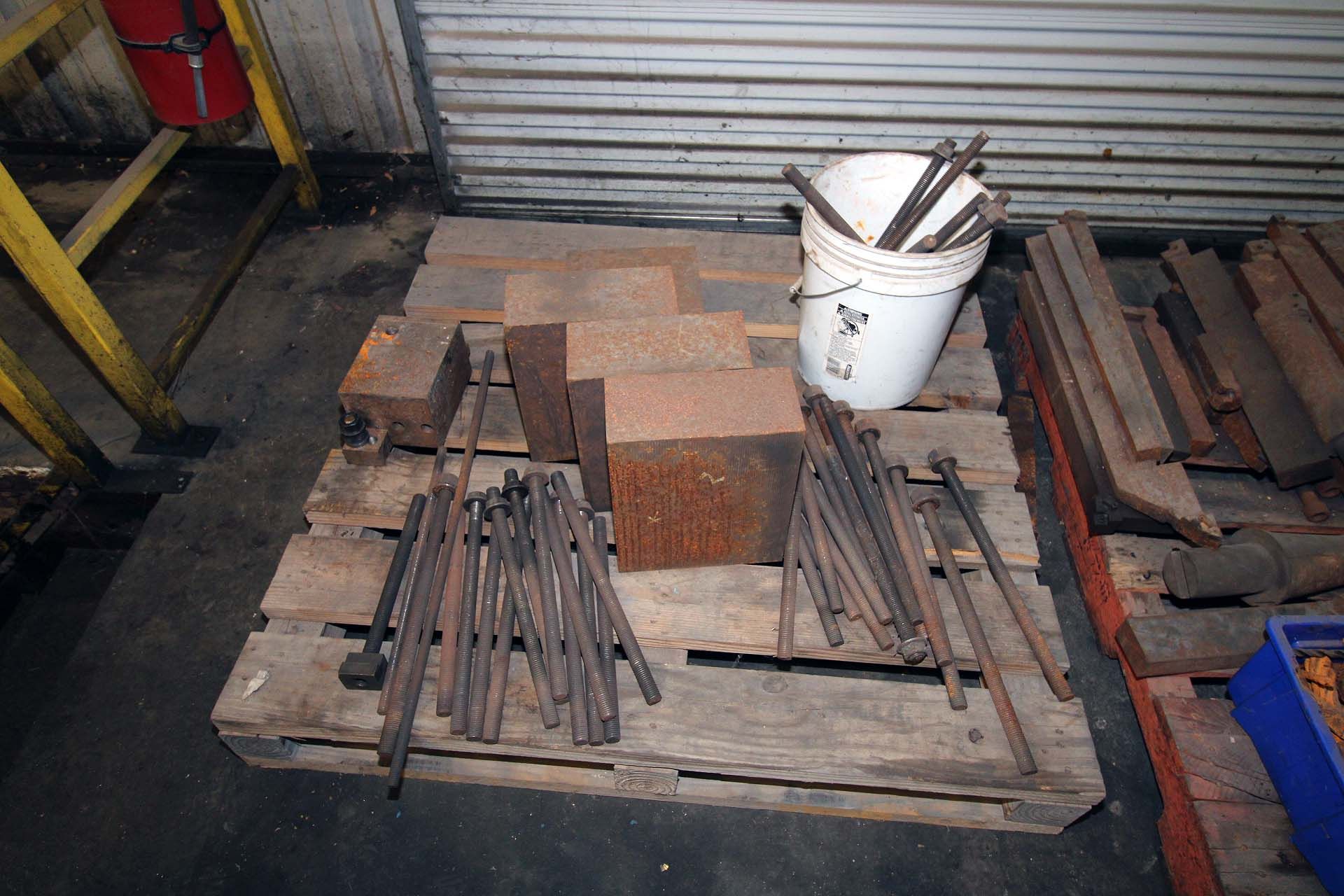 LOT CONSISTING OF: (3) steel tables, turning tools (on six pallets), machine jaws, in-process - Image 6 of 9