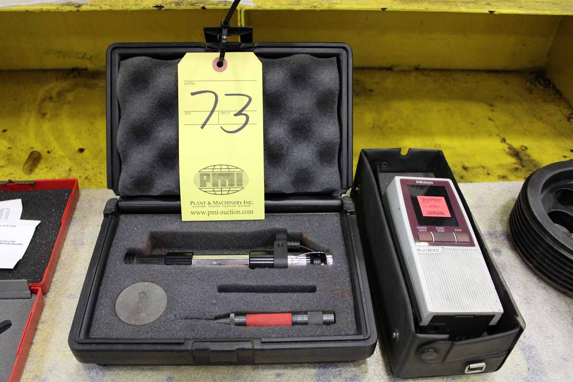 LOT CONSISTING OF: hardness tester & Mitutoyo Mdl. SJ-210 surface tester (in need of repair)