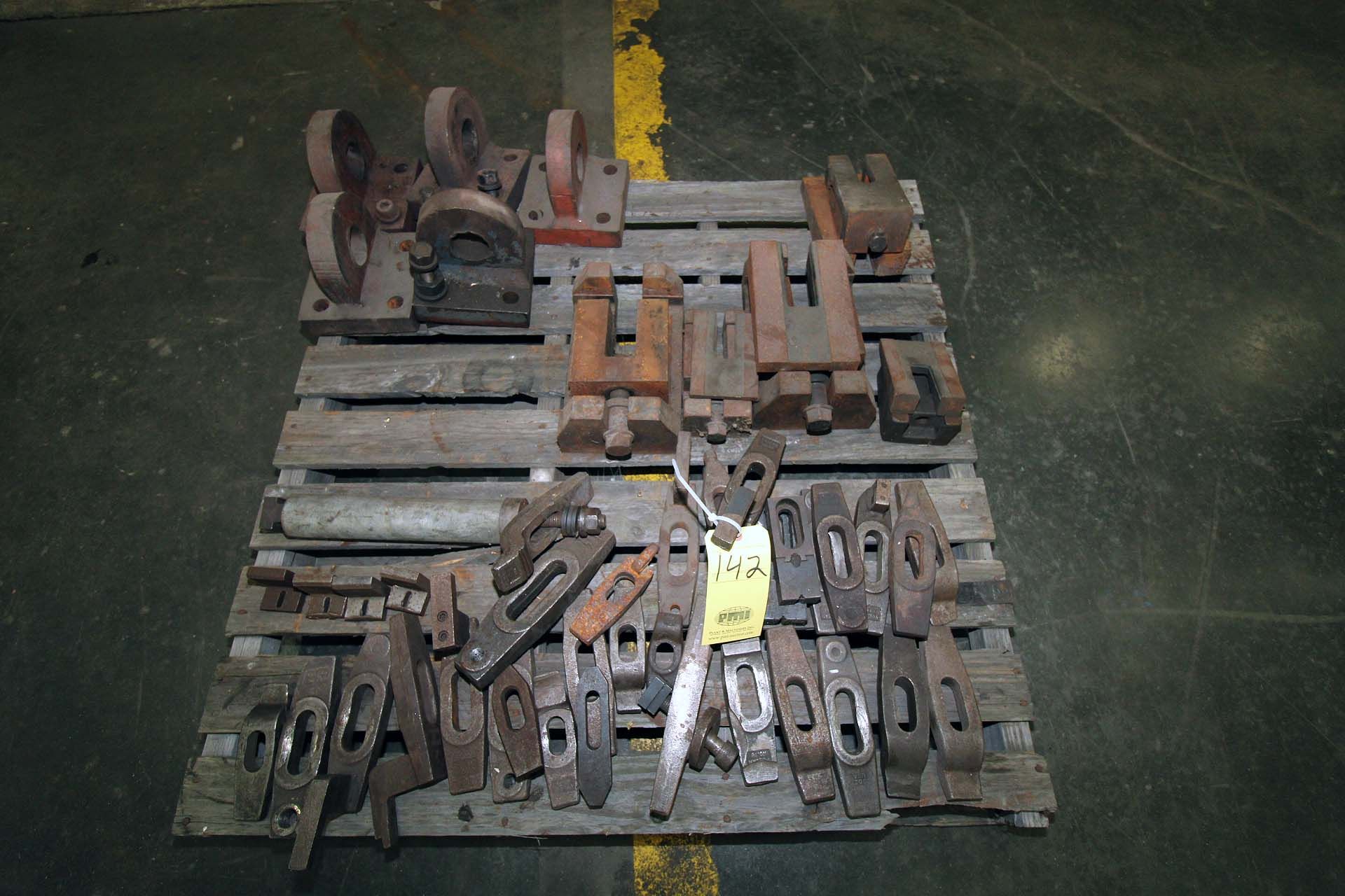 LOT CONSISTING OF: tie-down clamps & leveling blocks (on one pallet)