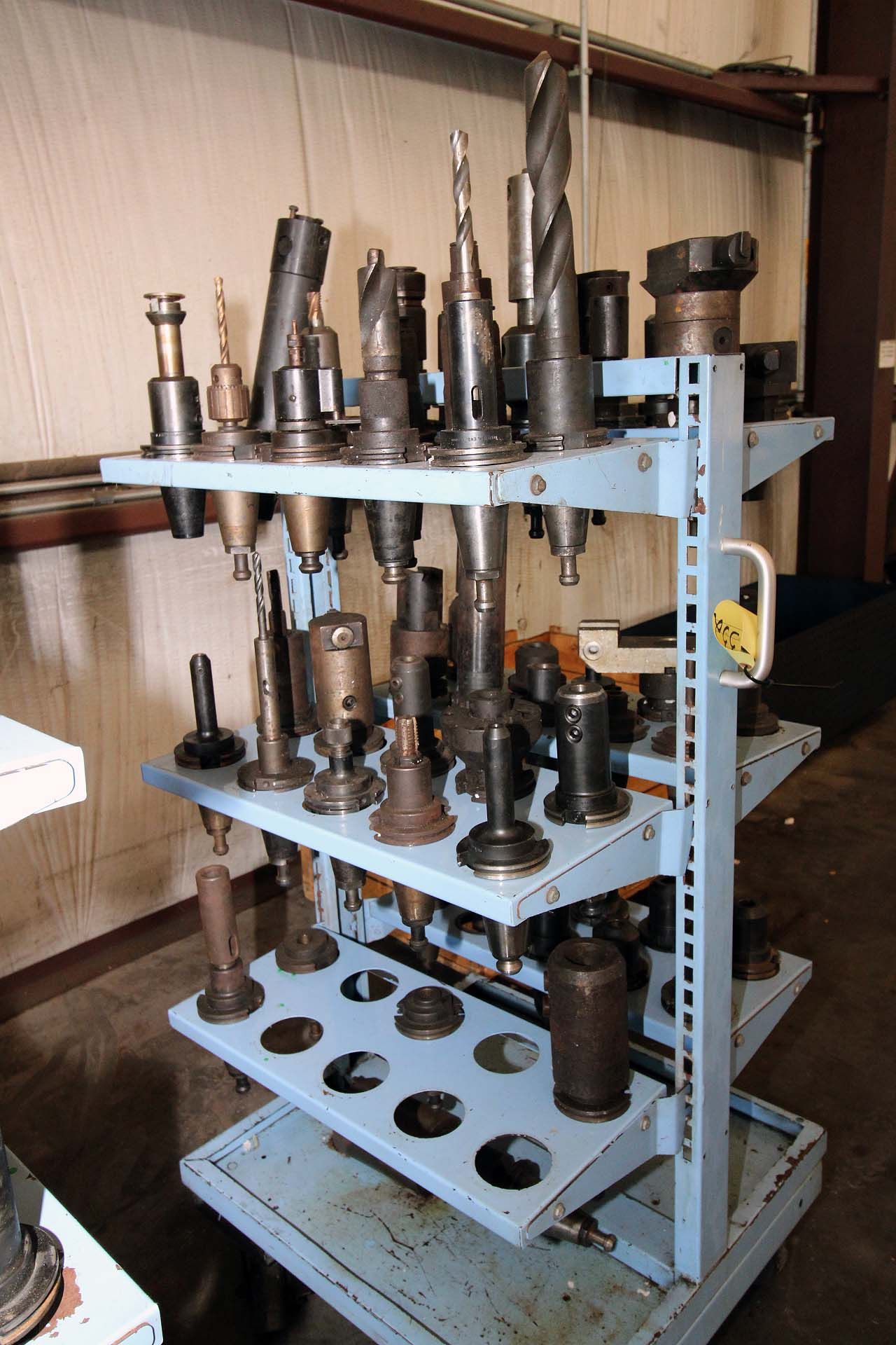 LOT OF CAT TOOLHOLDERS (APPROX. 50) (rolling cart not included) - Image 3 of 3