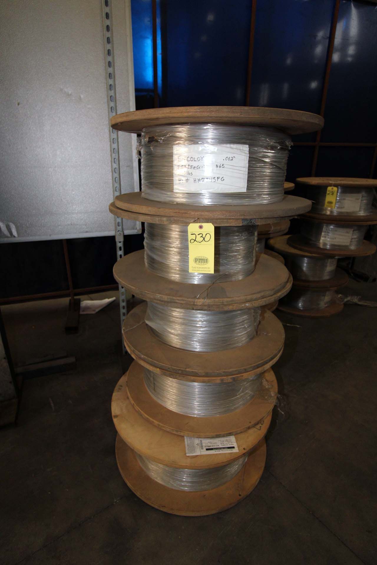 LOT OF WELDING WIRE, INCOLOY (on five spools)